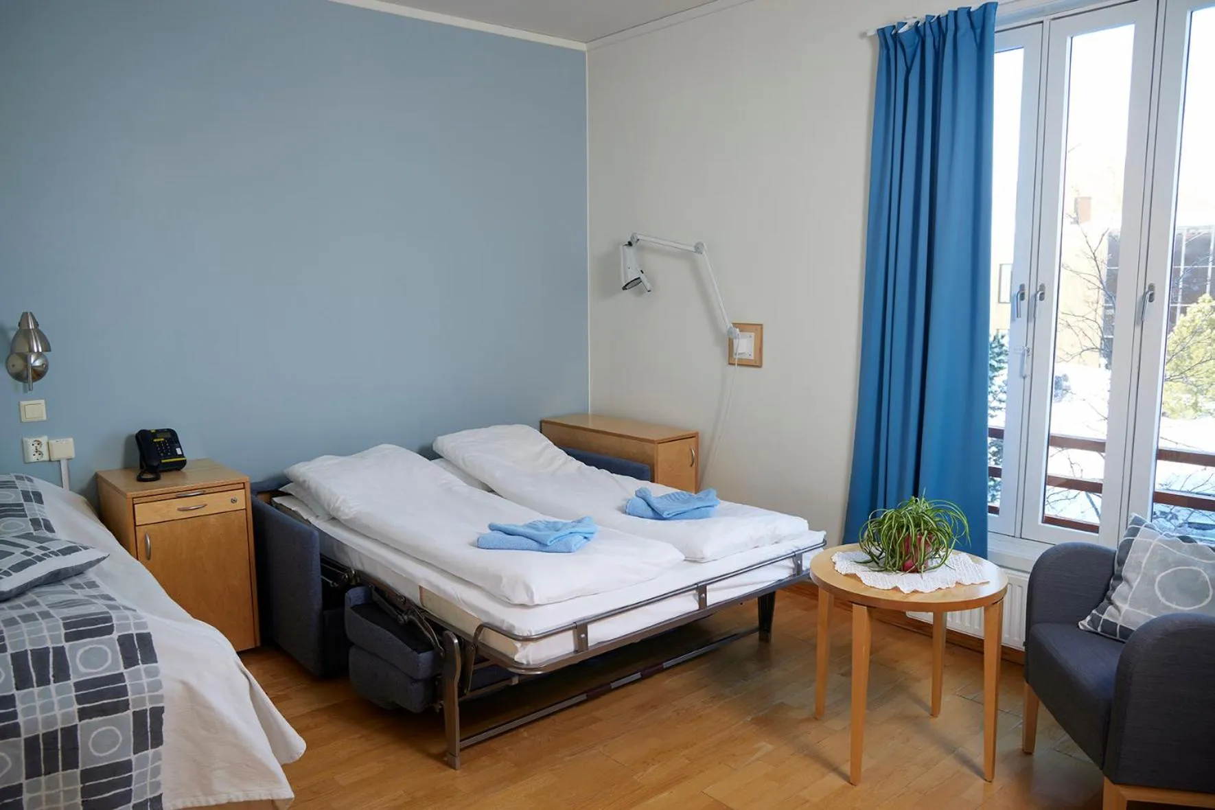 Bed in Unicare Røros Gjesteovernatting