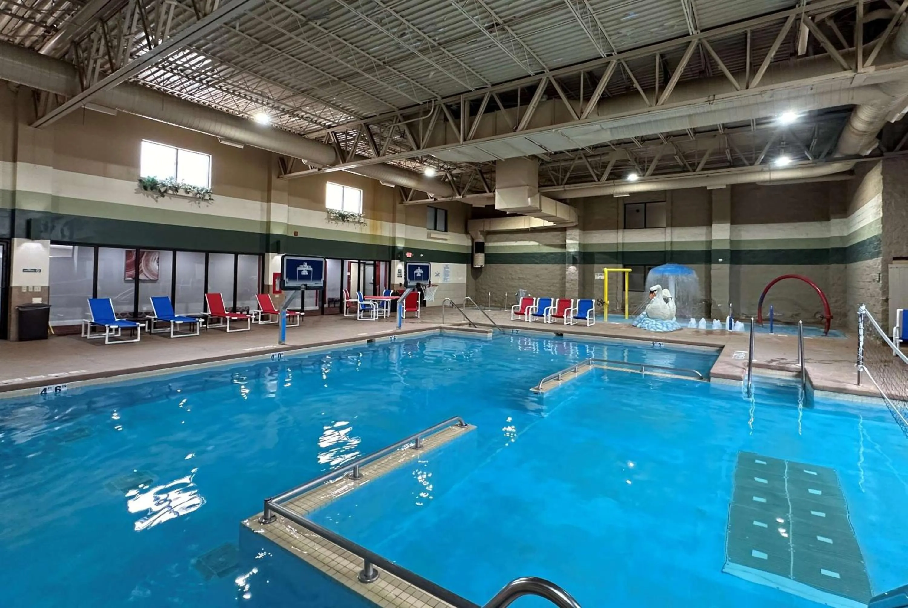 Pool view in Ramada by Wyndham Waupaca