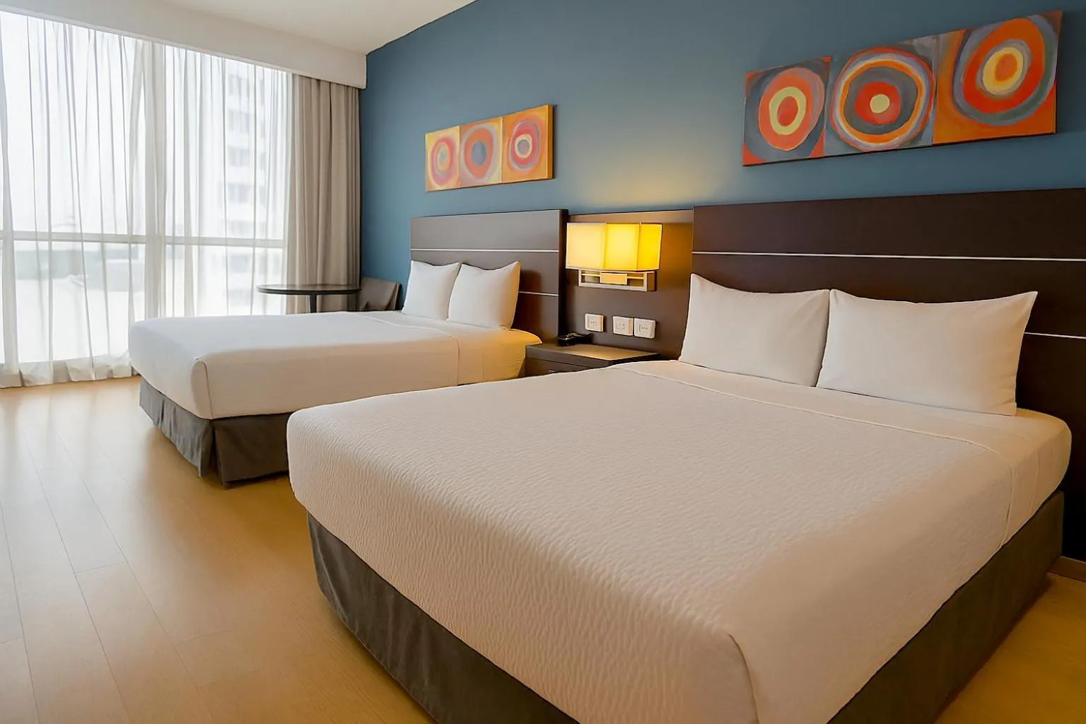 View (from property/room), Bed in Tryp by Wyndham Panama Centro