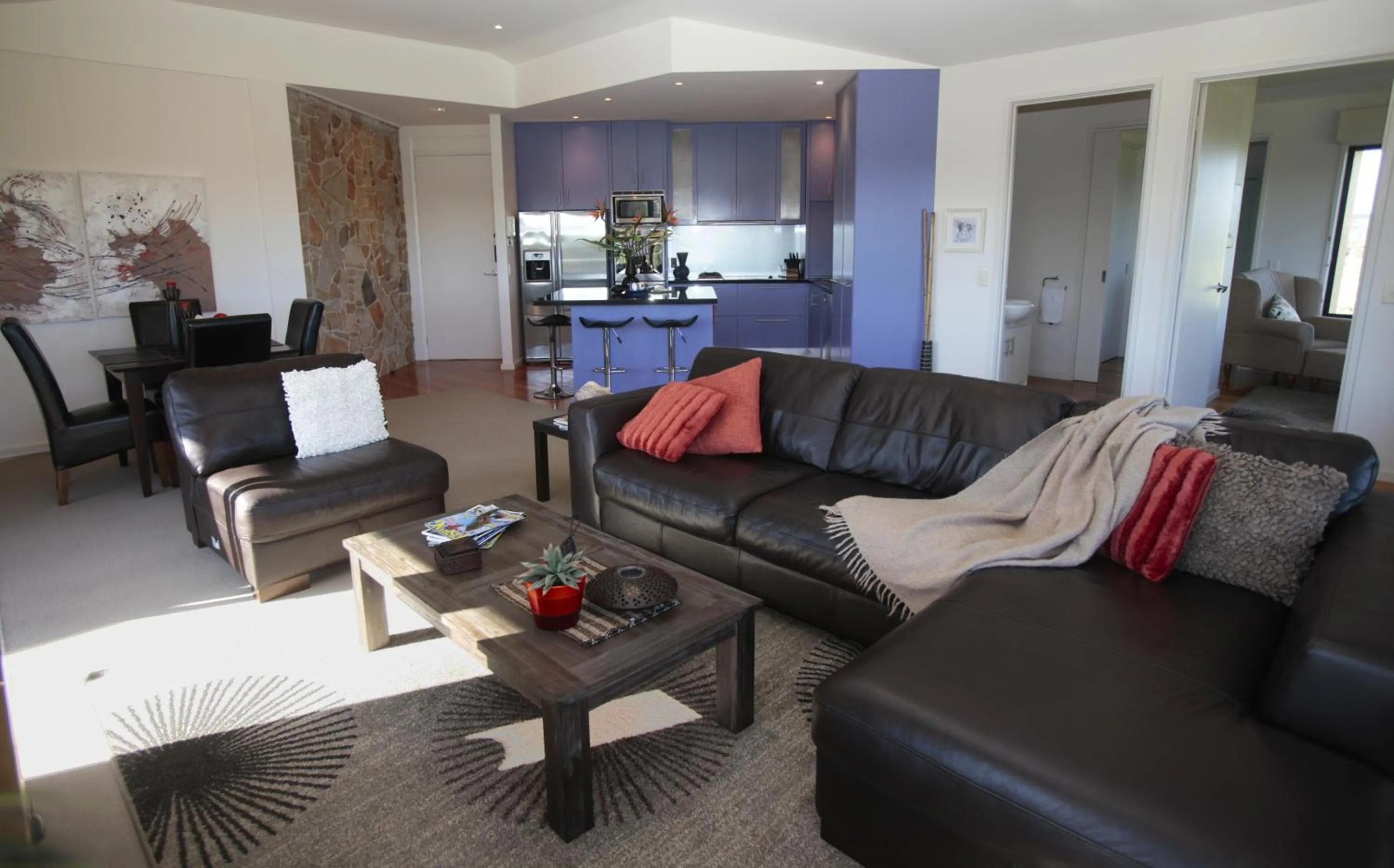 Living room in Hilltop Apartments Phillip Island