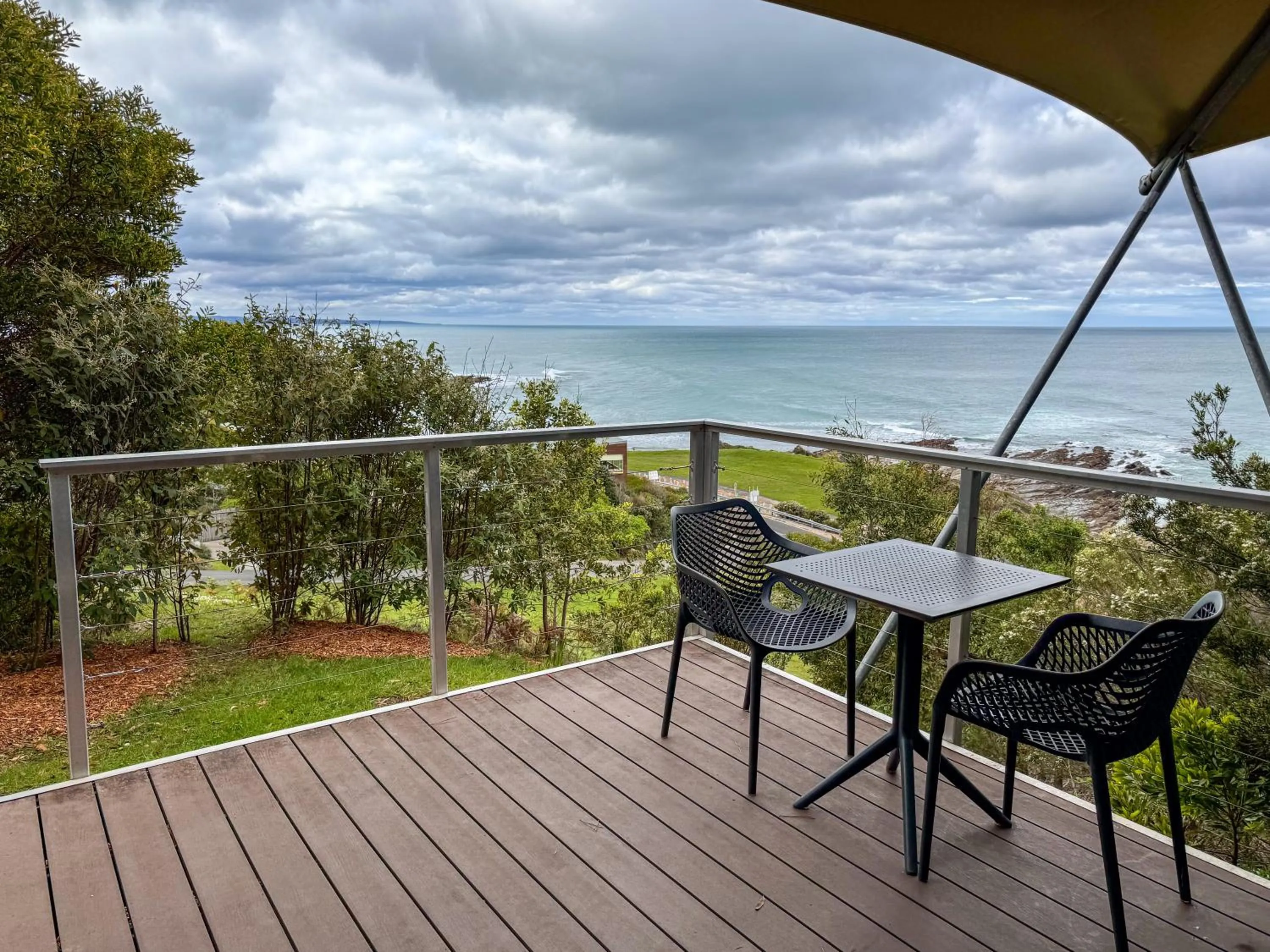 Natural landscape in Lorne Foreshore Caravan Park