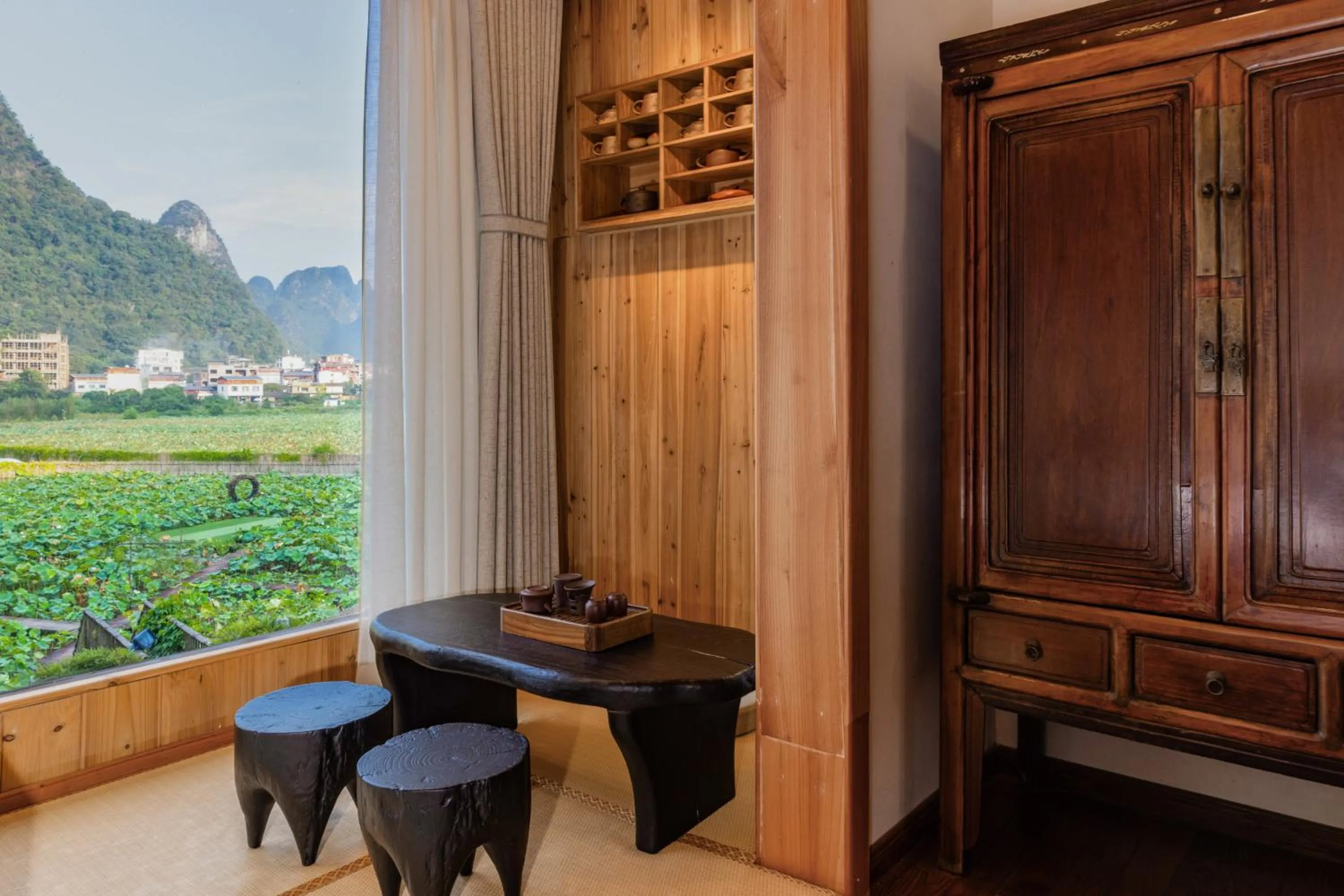 View (from property/room) in Yangshuo Tea Cozy--one way Free pick up from airport or TS 4 nights