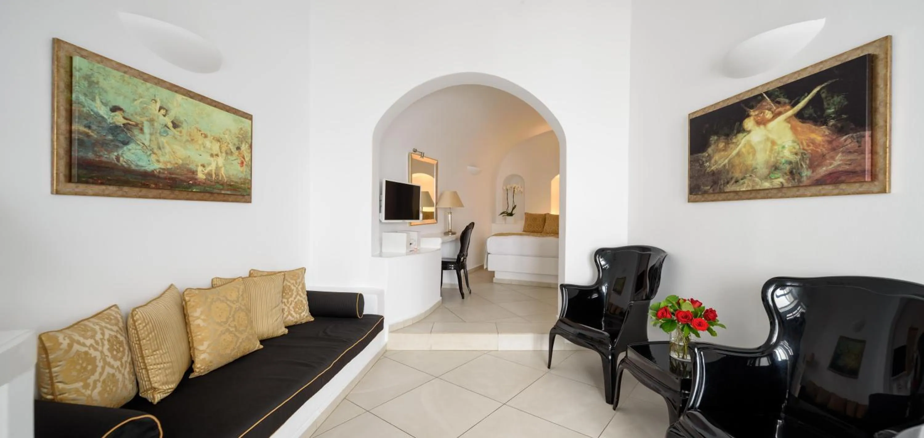 Seating area in Above Blue Suites