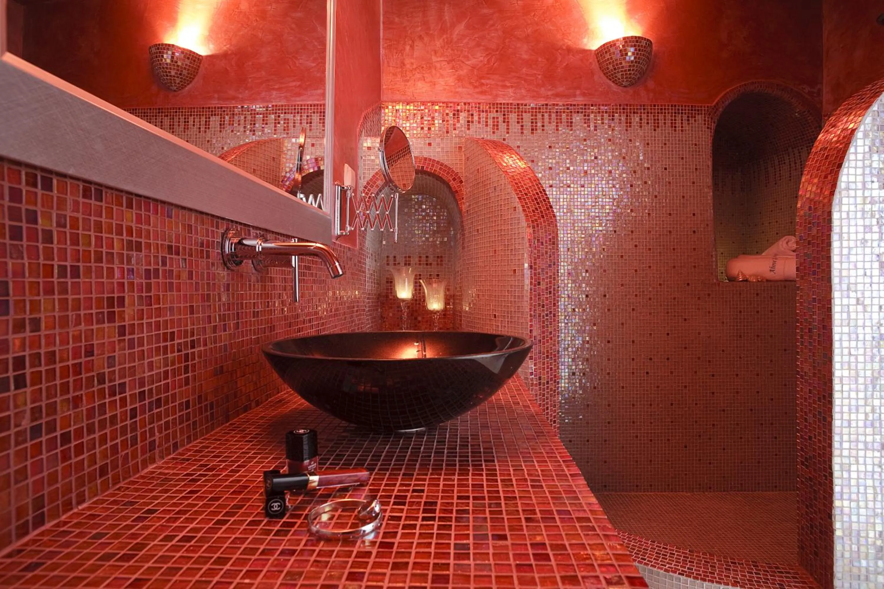 Shower in Above Blue Suites