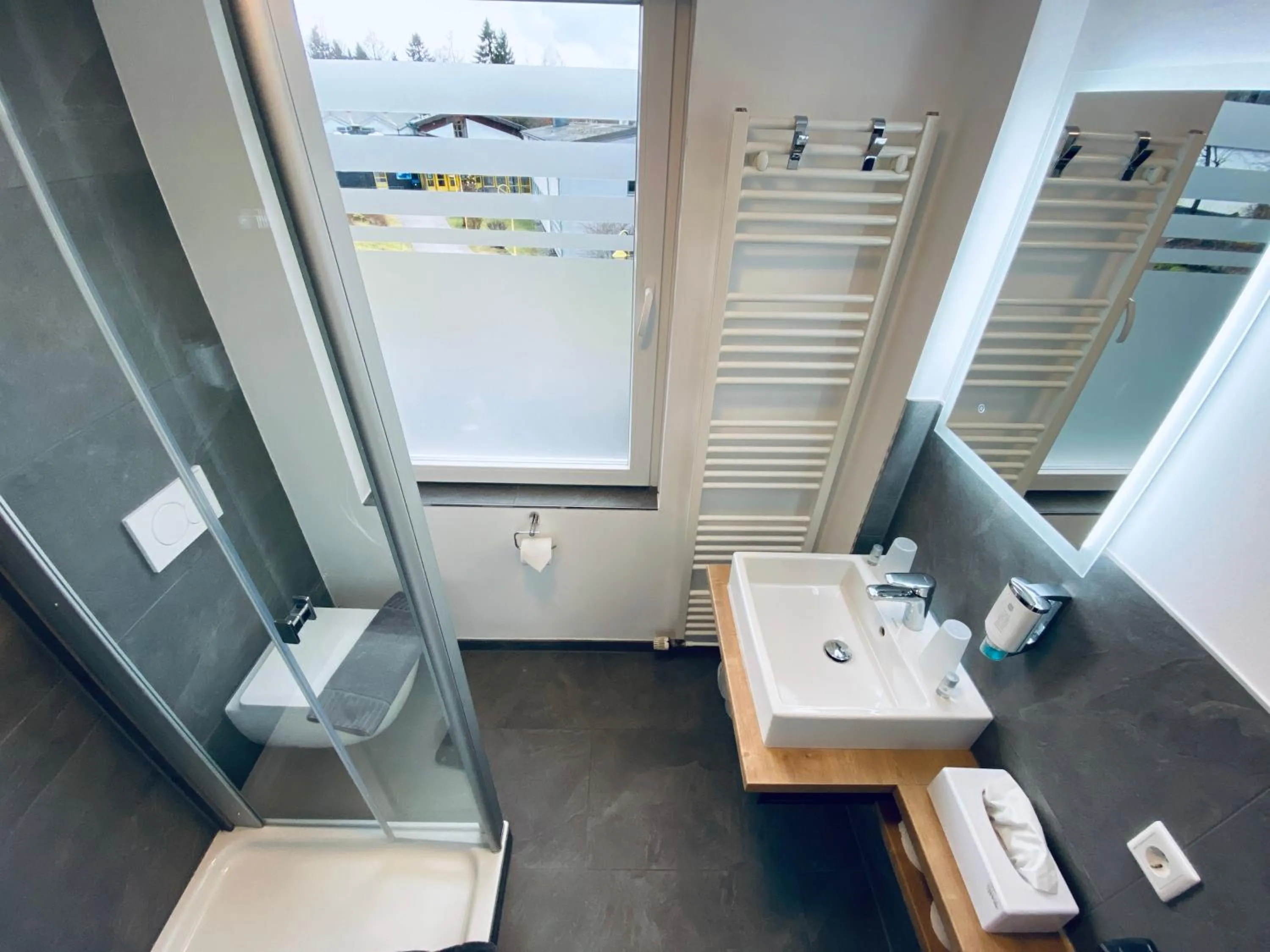 Shower in Hotel Wappenhof