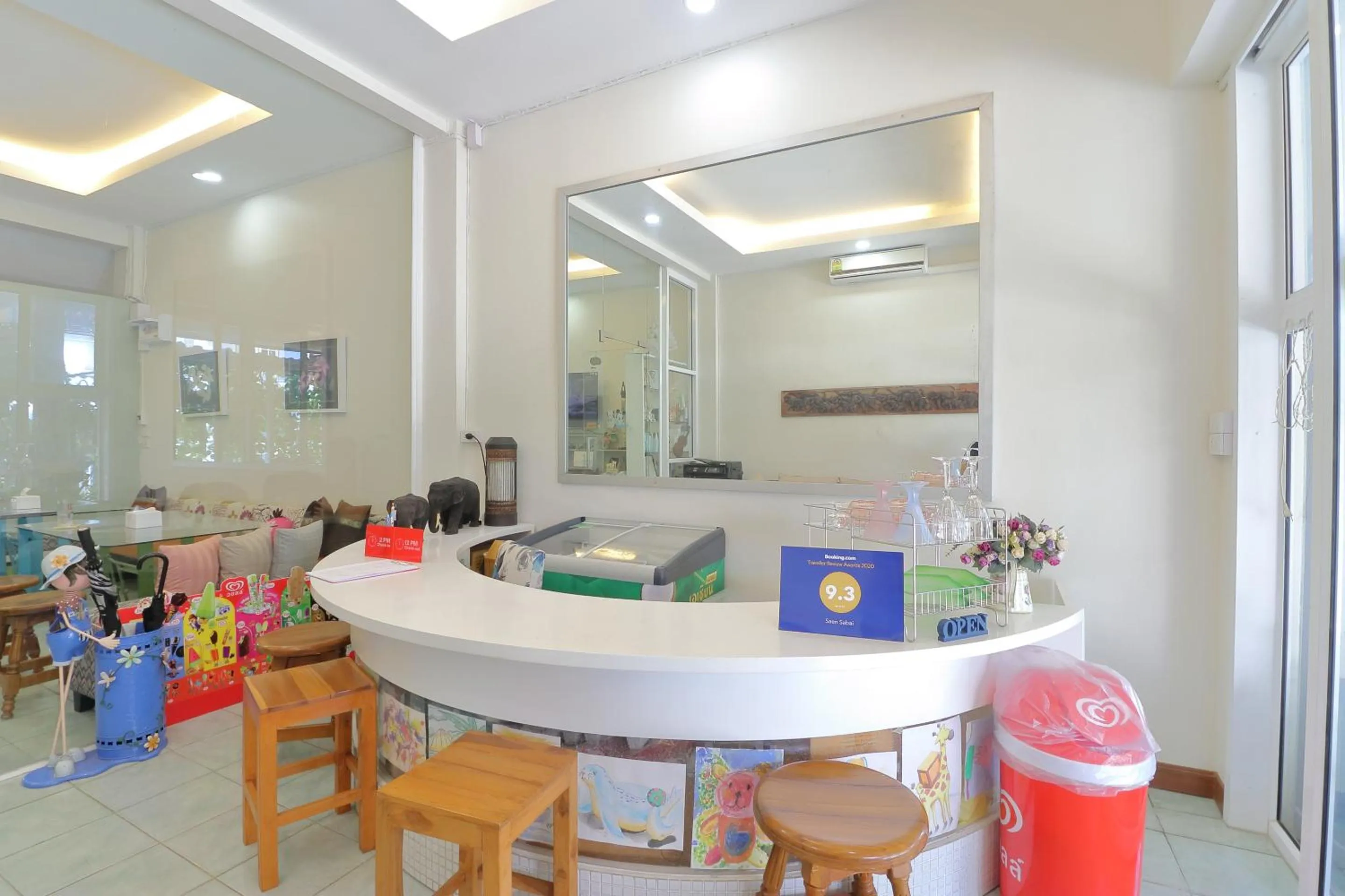 Lobby or reception in Saen Sabai Hostel