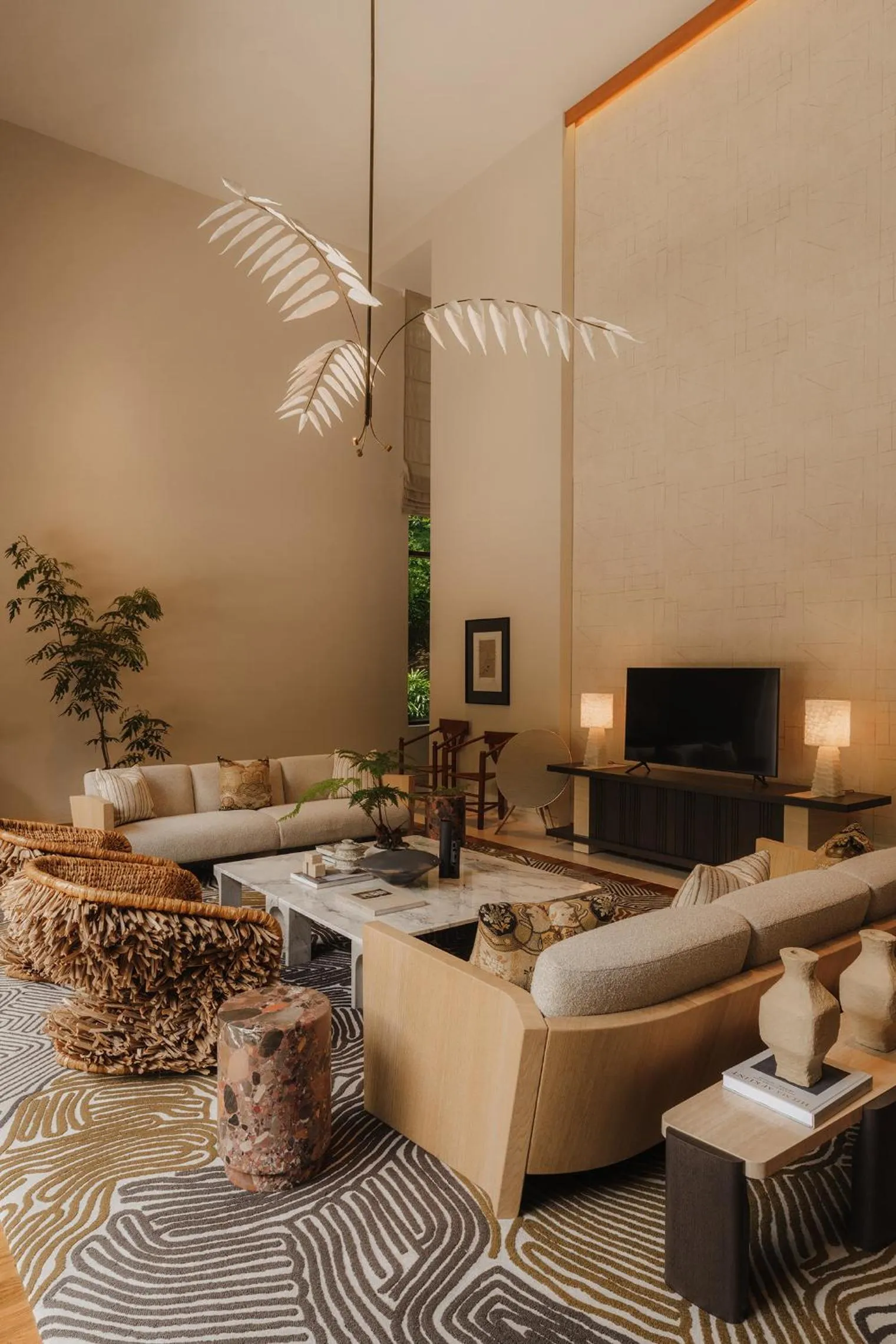 Living room in Capella Singapore