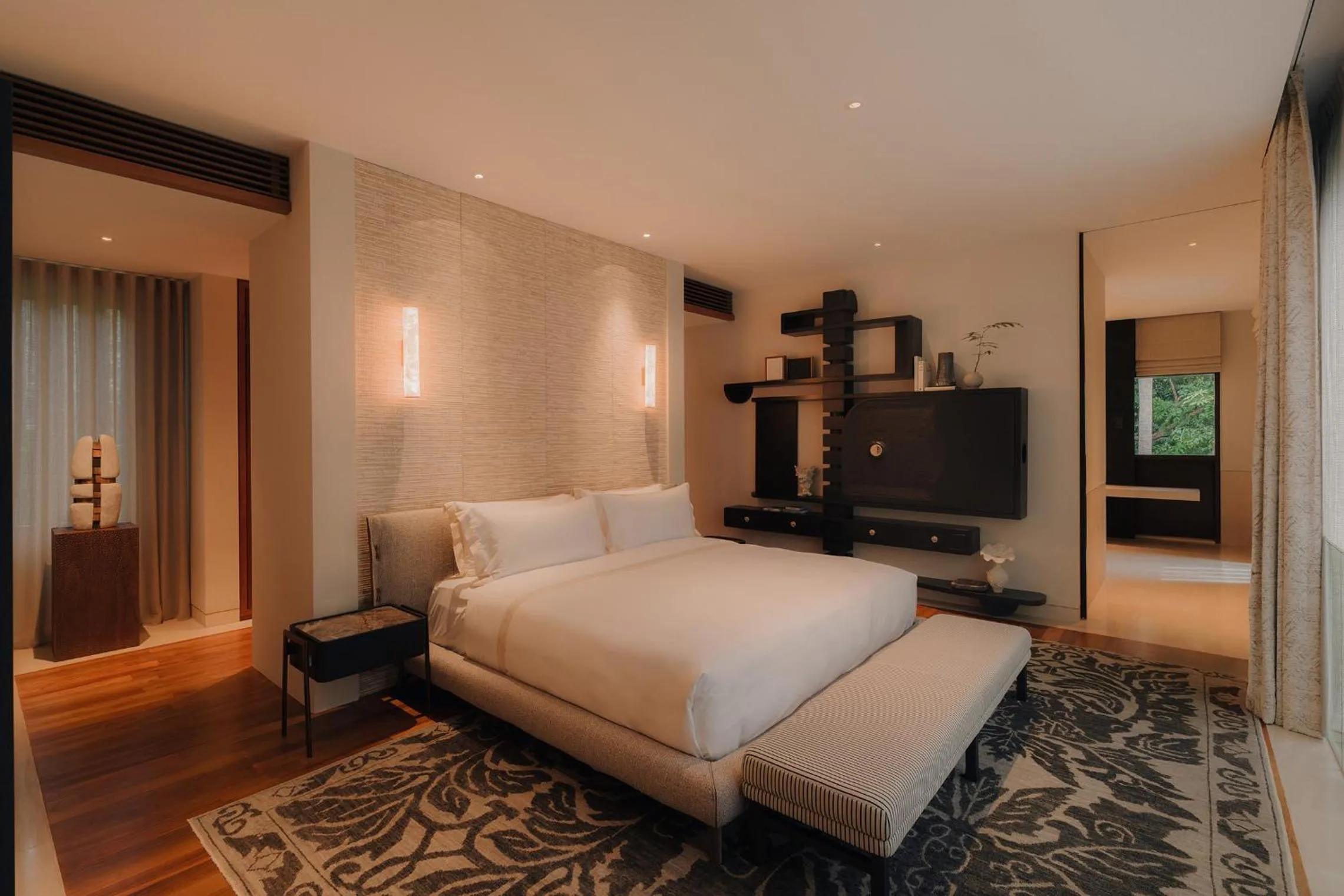 Bed in Capella Singapore