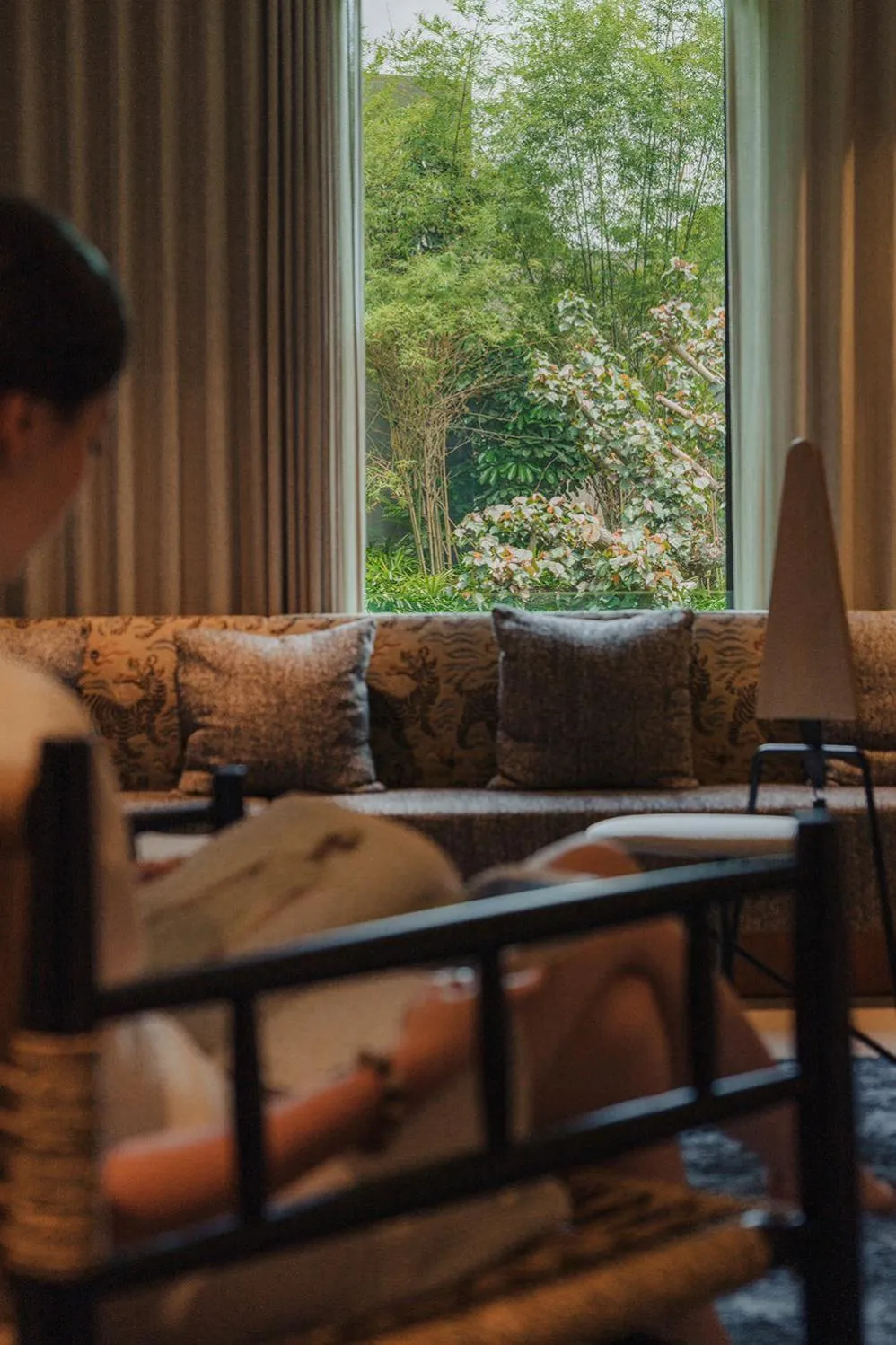 Seating area in Capella Singapore