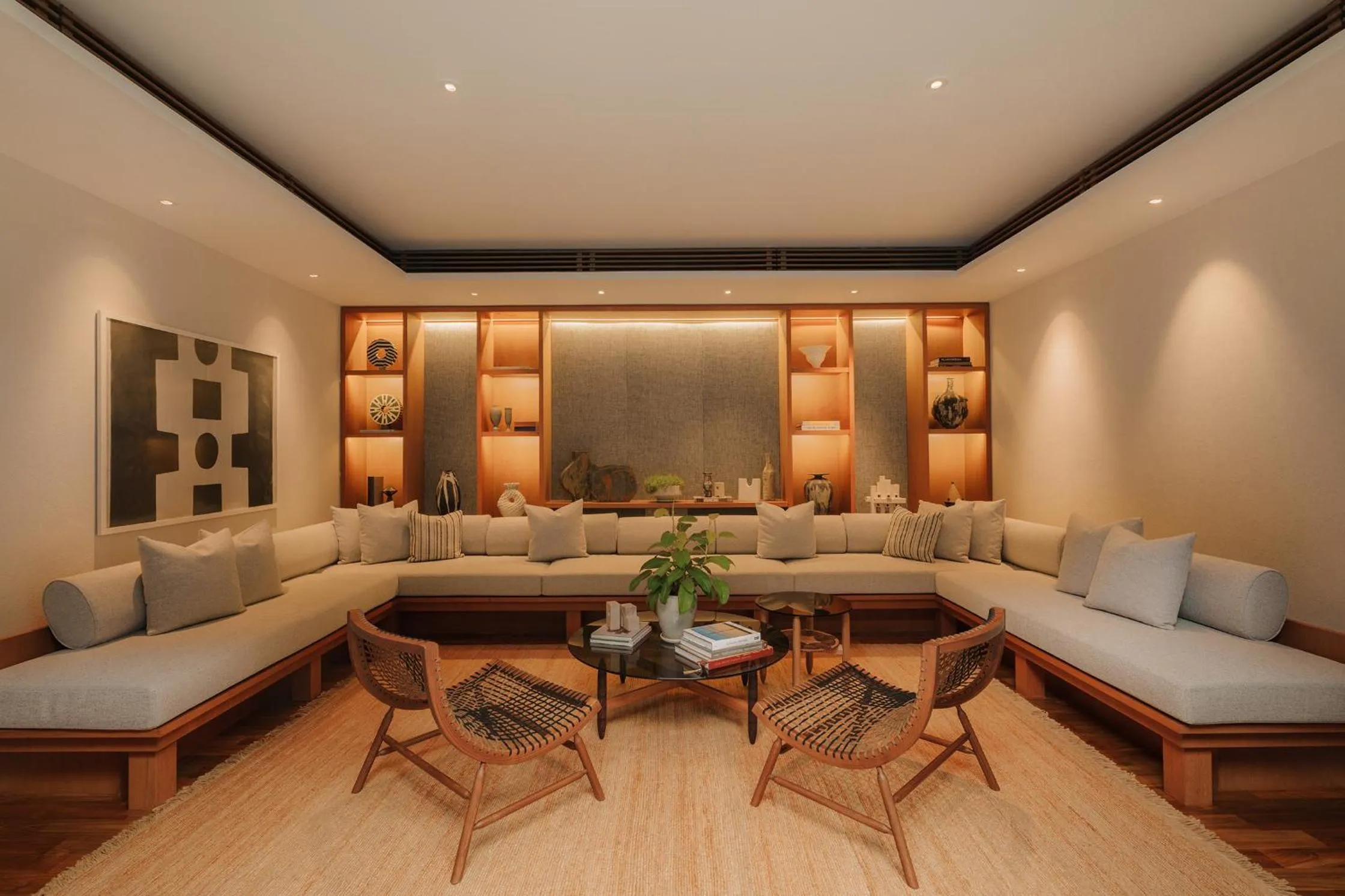 Seating area in Capella Singapore