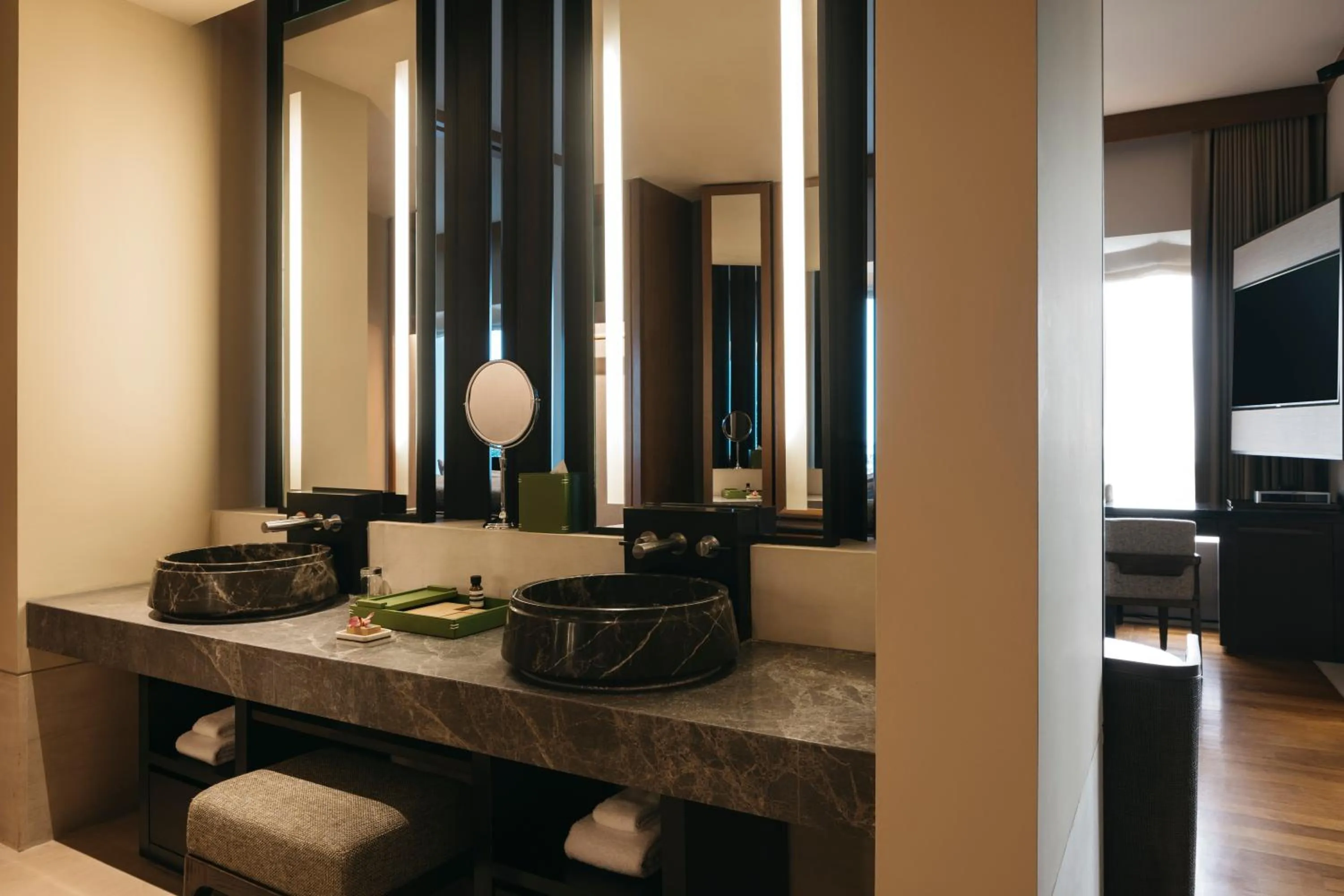 Bathroom in Capella Singapore