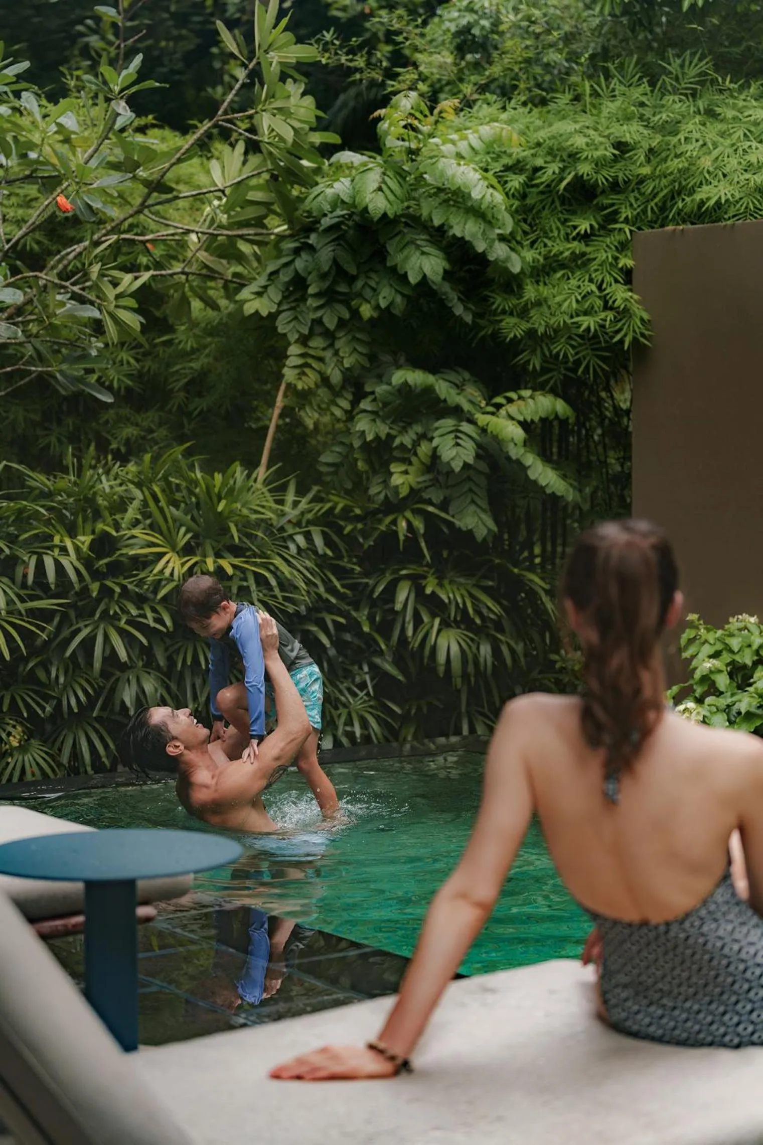 Swimming pool in Capella Singapore