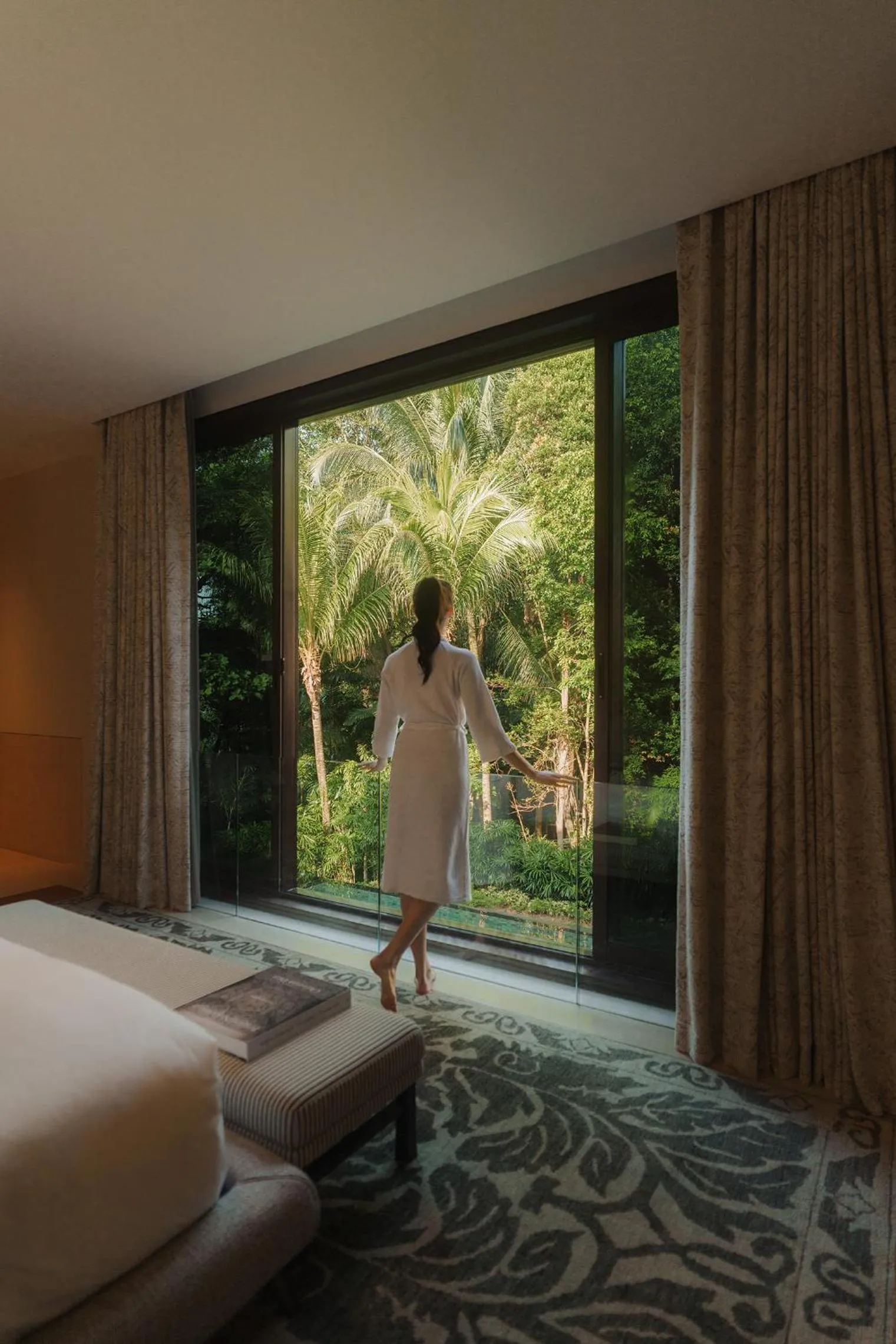 Bed in Capella Singapore