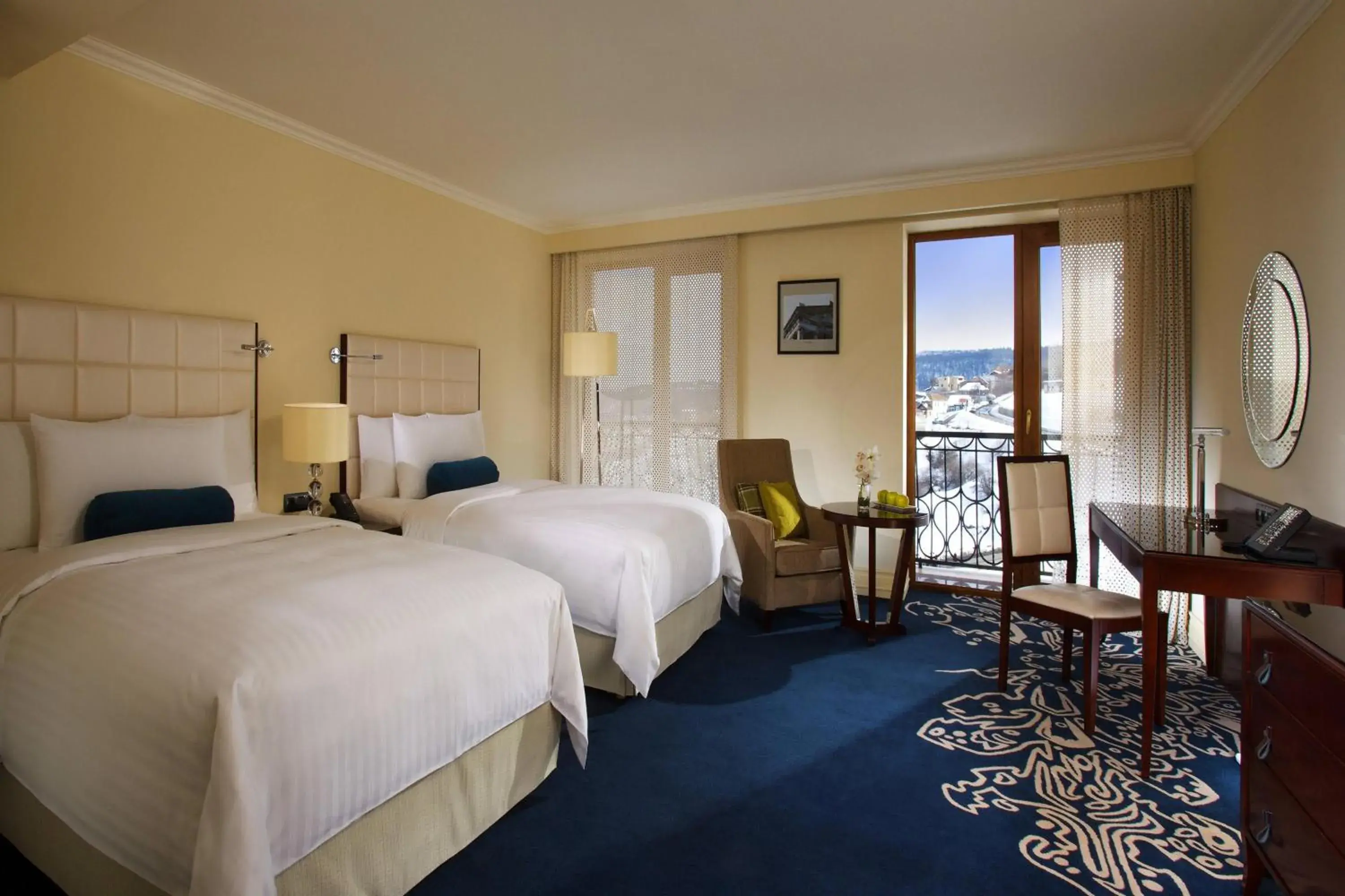 Main Building Deluxe, Guest room, Two Double beds, Church view in Tsaghkadzor Marriott Hotel Main Building Deluxe, Guest room, Two Double beds, Church view in Tsaghkadzor Marriott Hotel