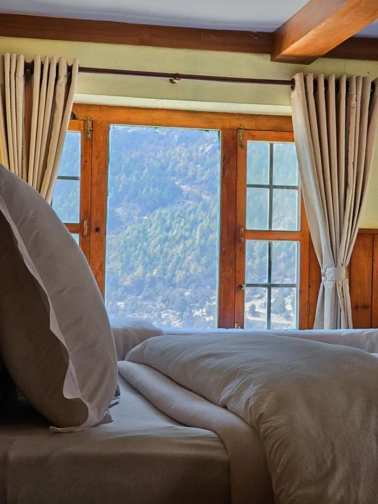Bedroom, Bed in Mountain Lodges of Nepal - Namche