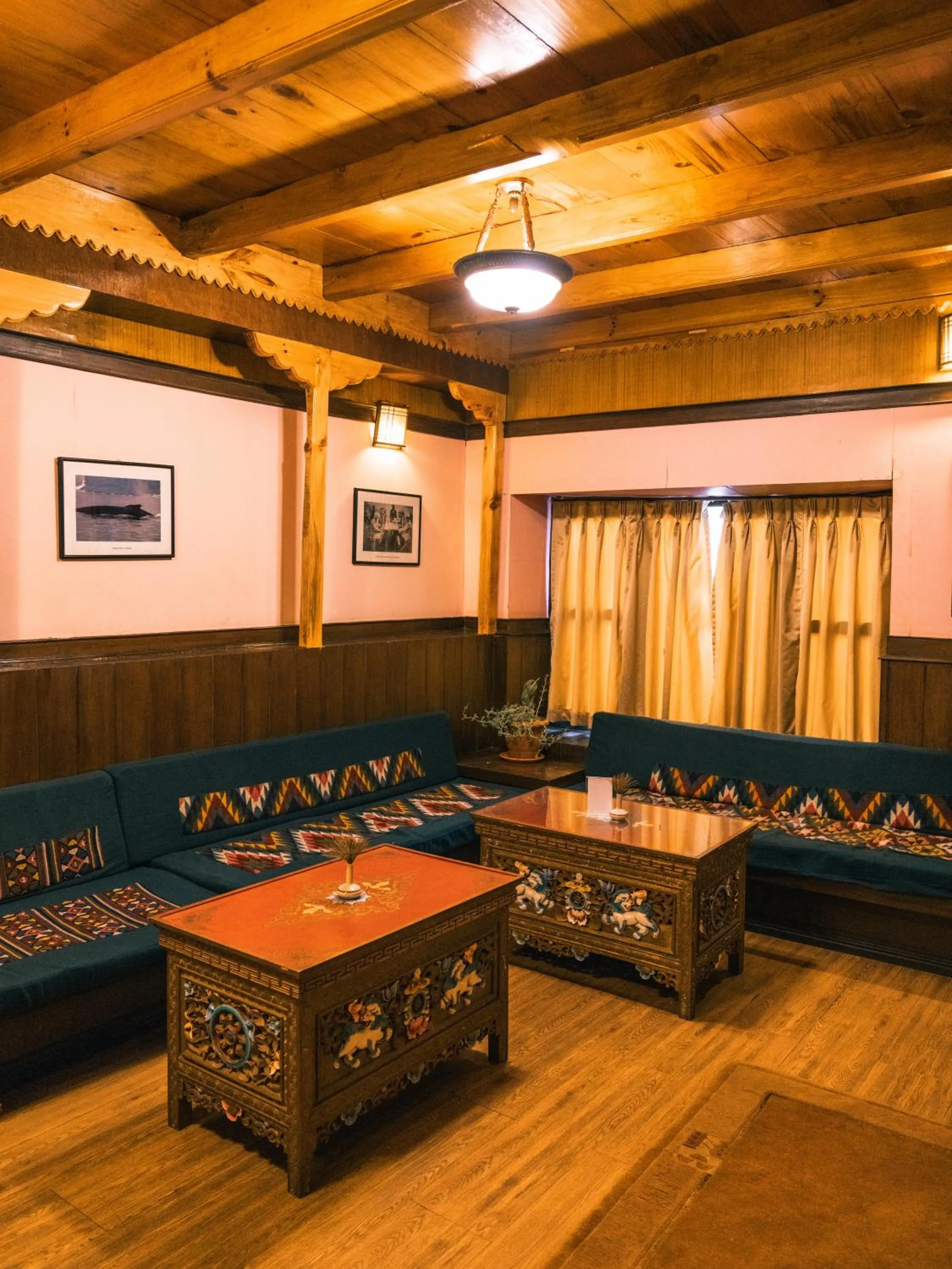 Dining area in Mountain Lodges of Nepal - Namche