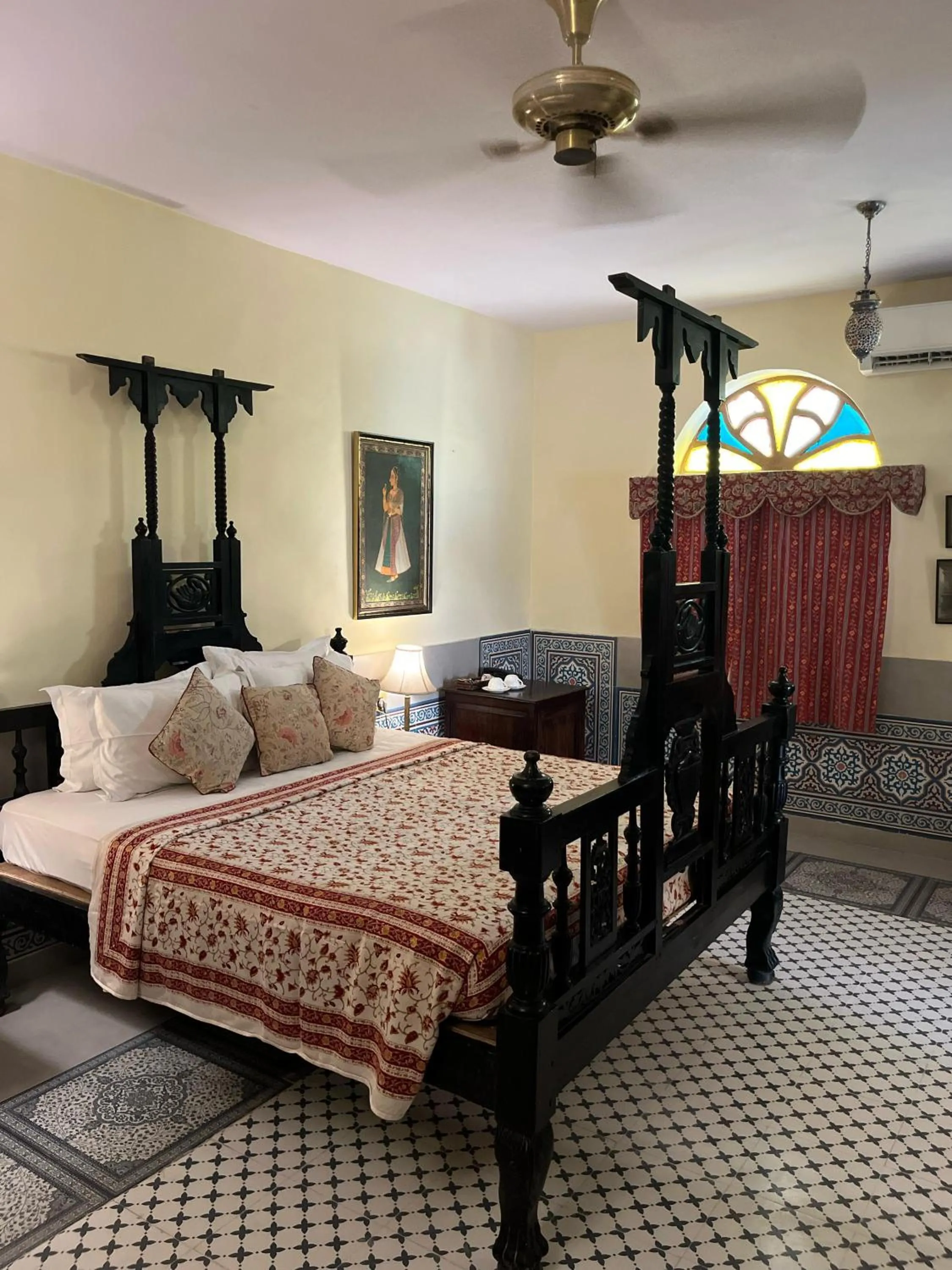 Bed in Hotel Bissau Palace