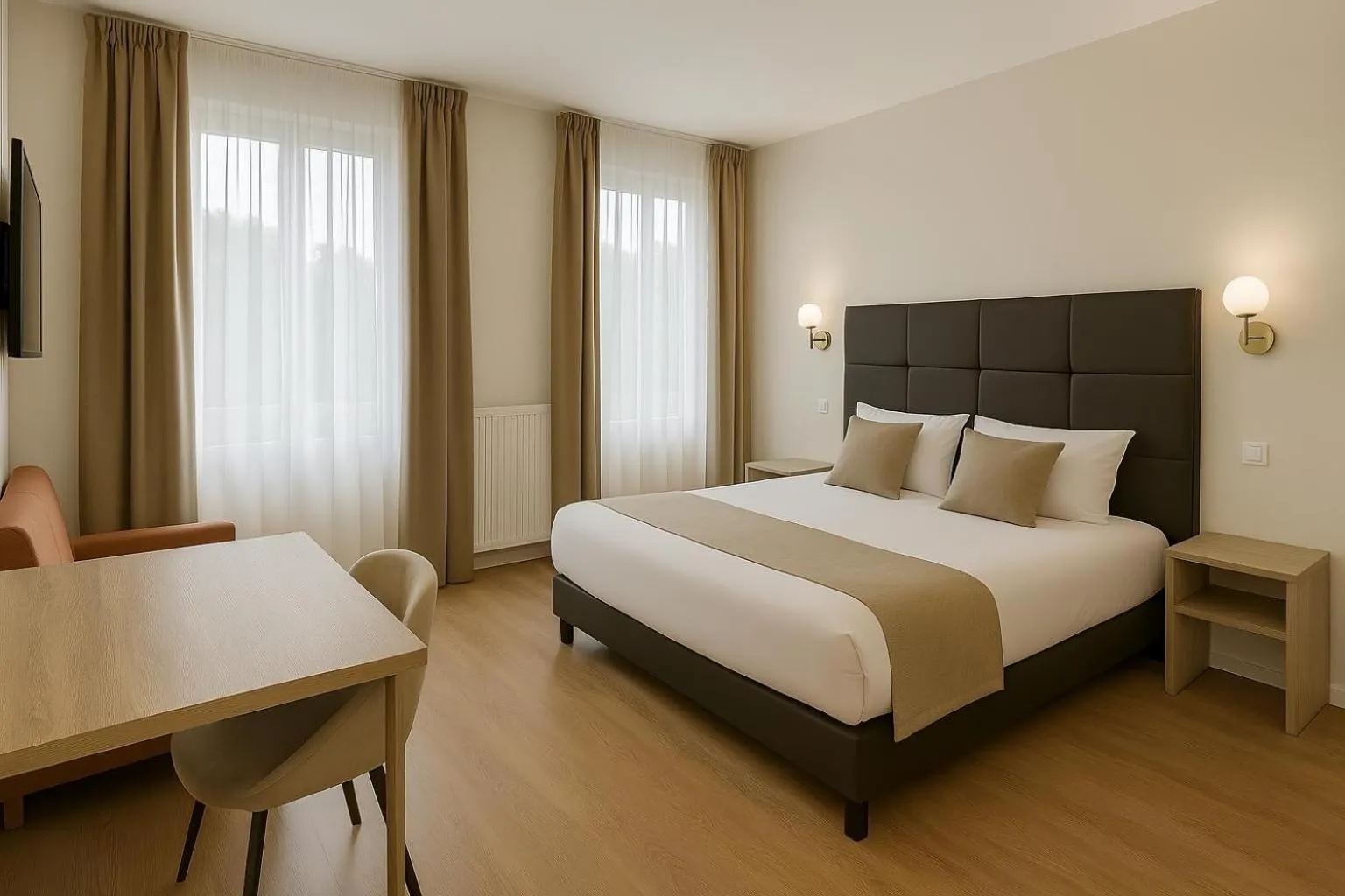 Bed in Thoiry Étoile Lodge