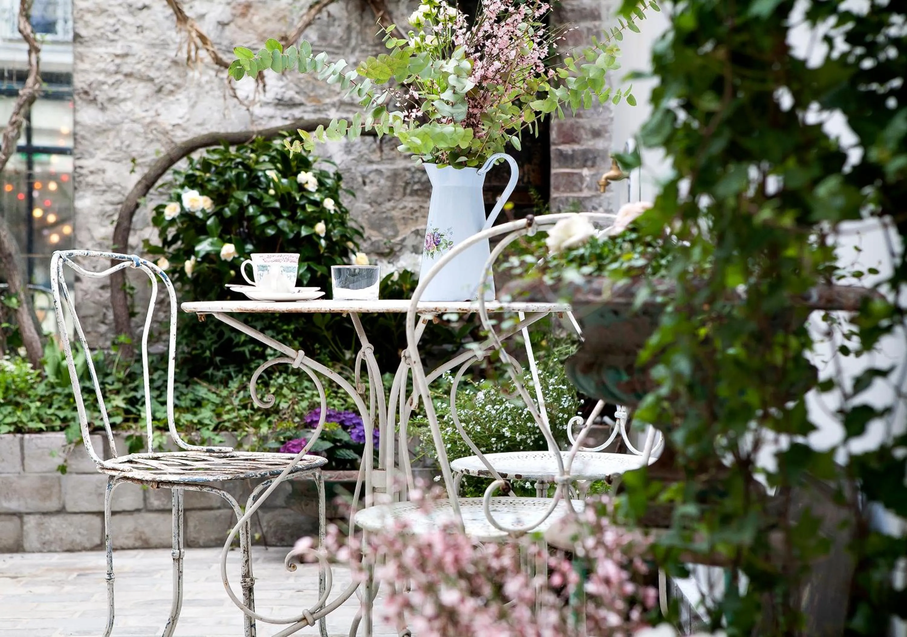 Patio in Hôtel Henriette