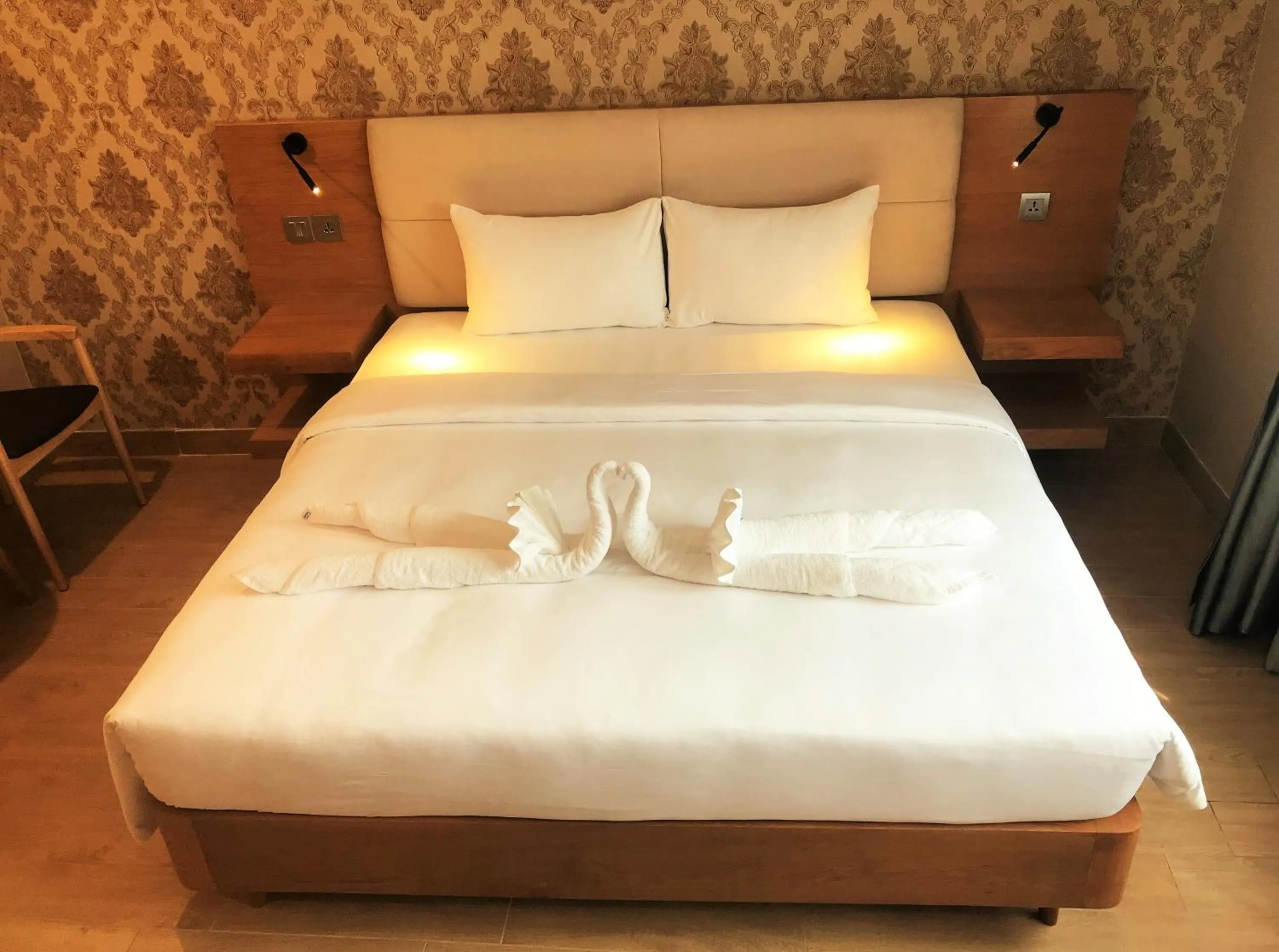 Bed in Imperial Saigon hotel