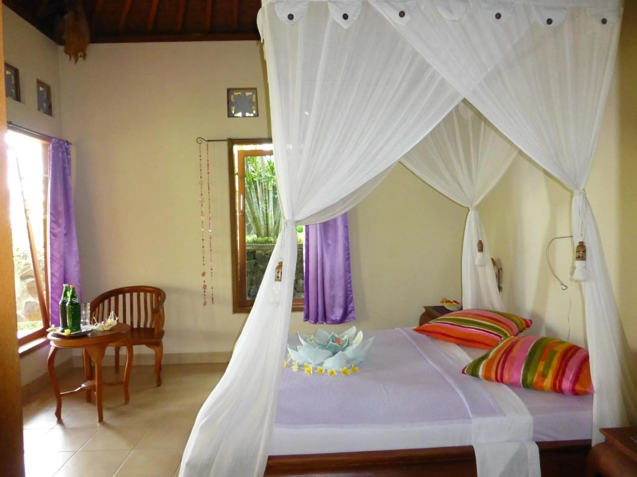 Bed in Sananda Bungalow