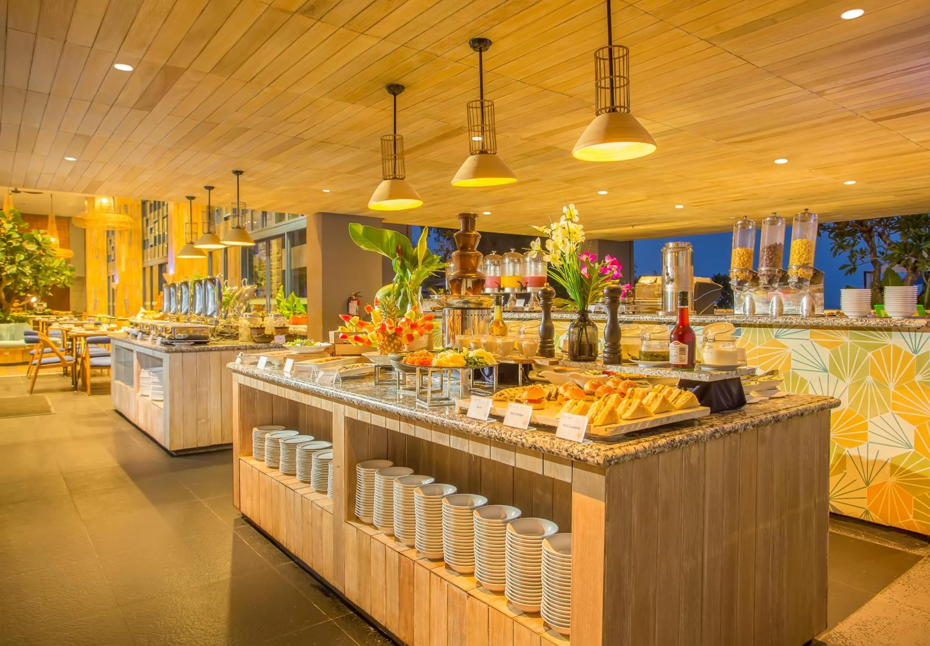 Buffet breakfast in Swiss-Belresort Belitung
