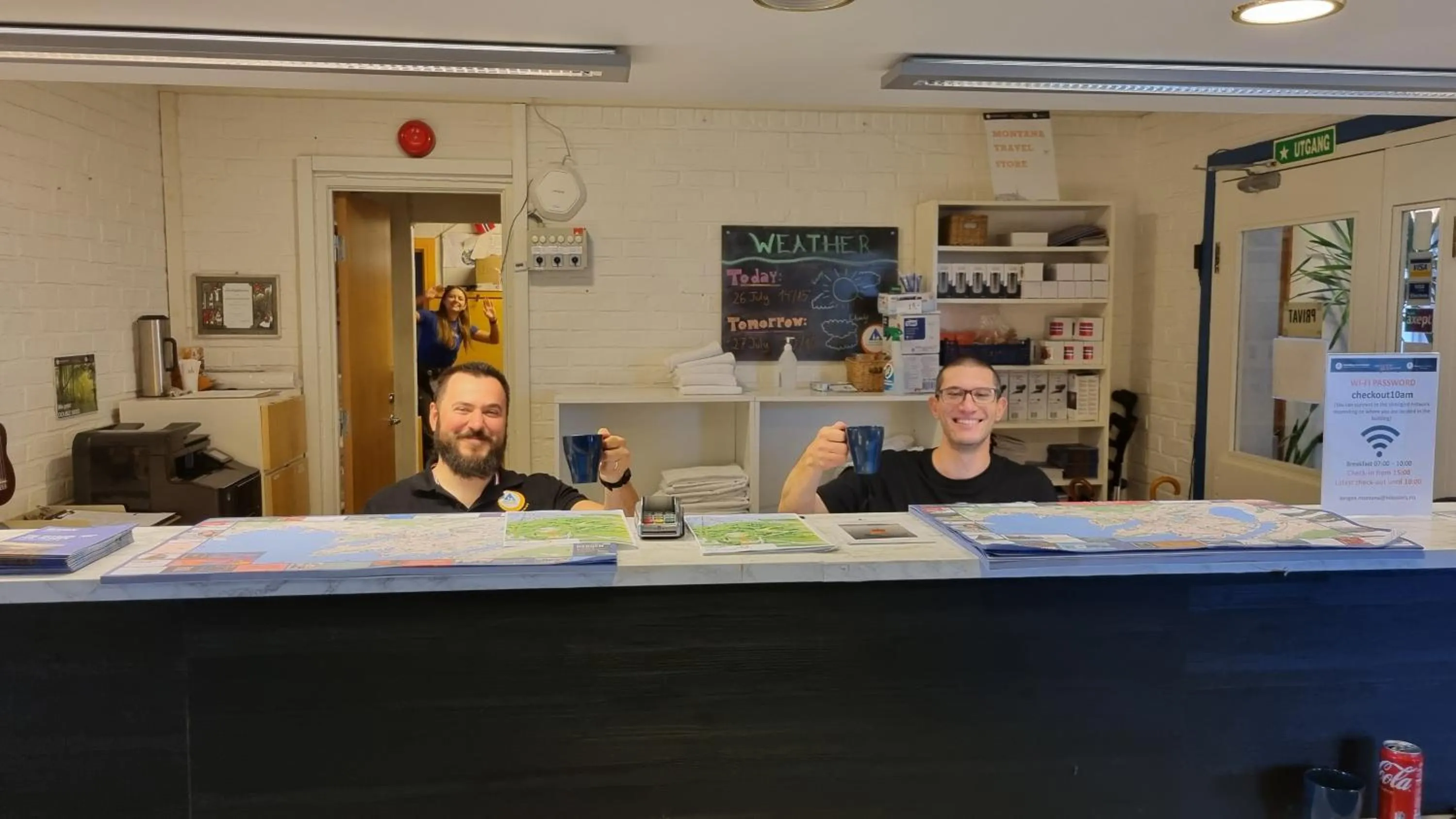 Lobby or reception in Bergen Hostel Montana