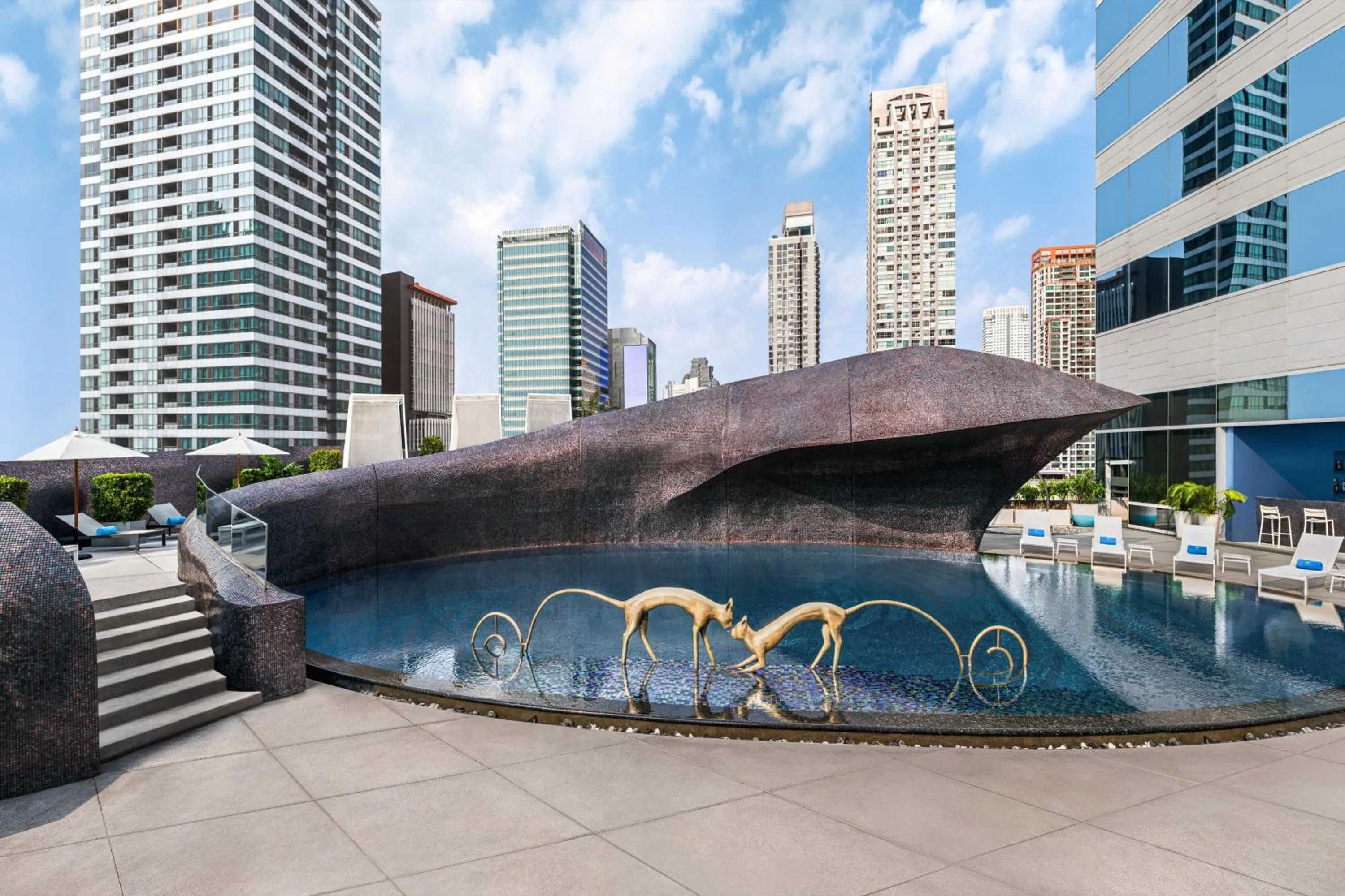 Swimming pool in W Bangkok Hotel