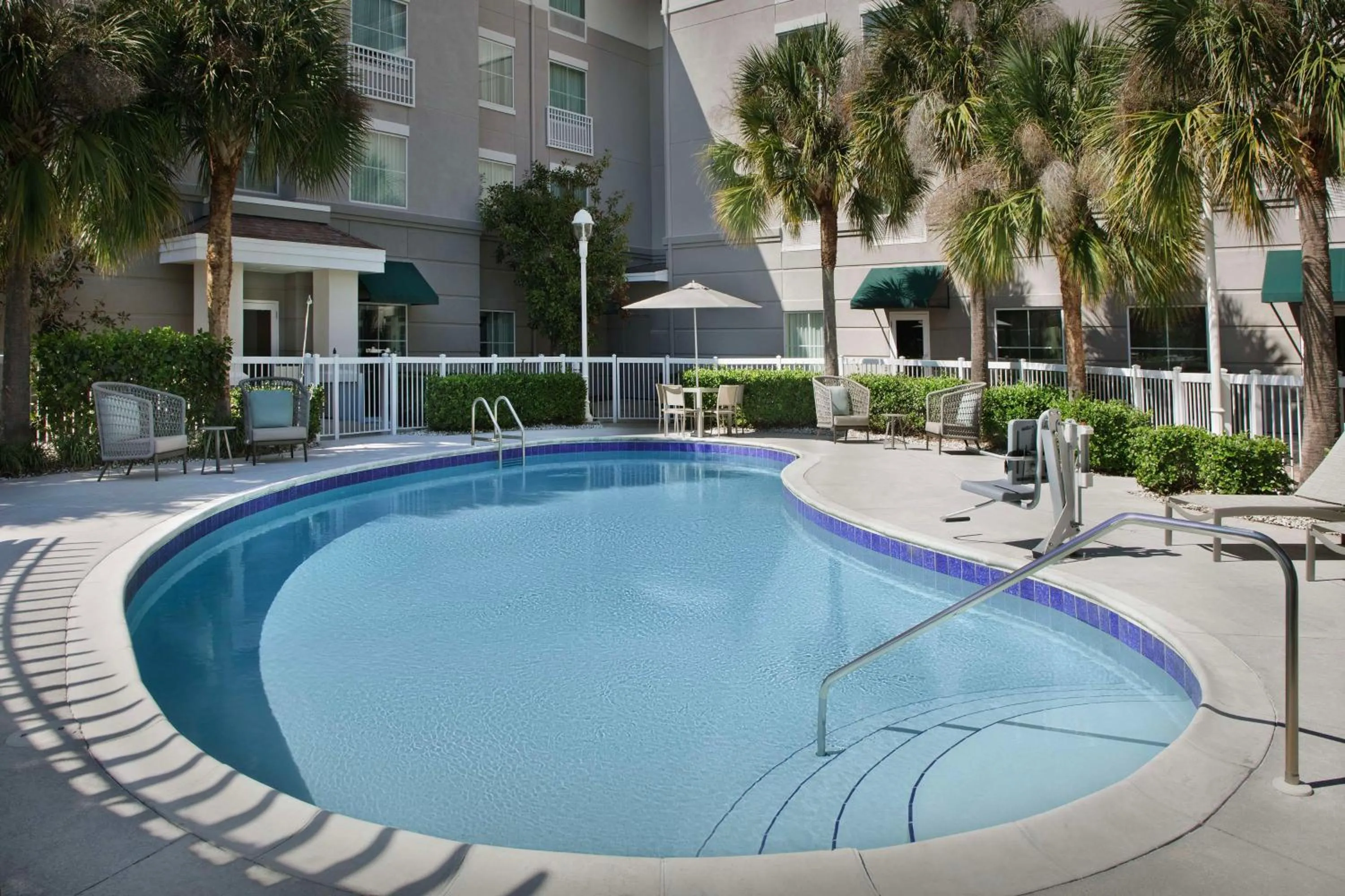 Pool view in Homewood Suites by Hilton Orlando Airport