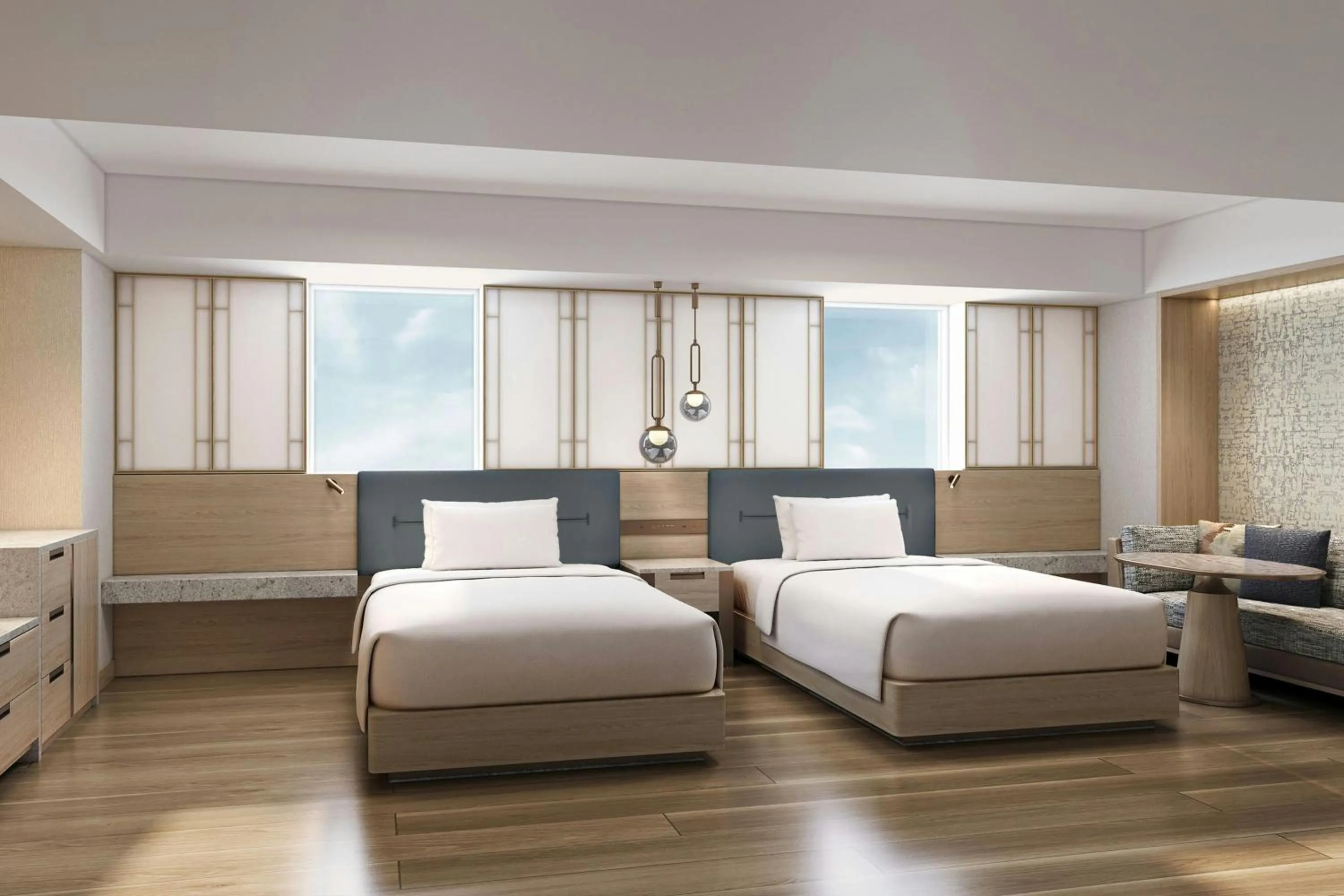 Photo of the whole room, Bed in Kobe Marriott Hotel