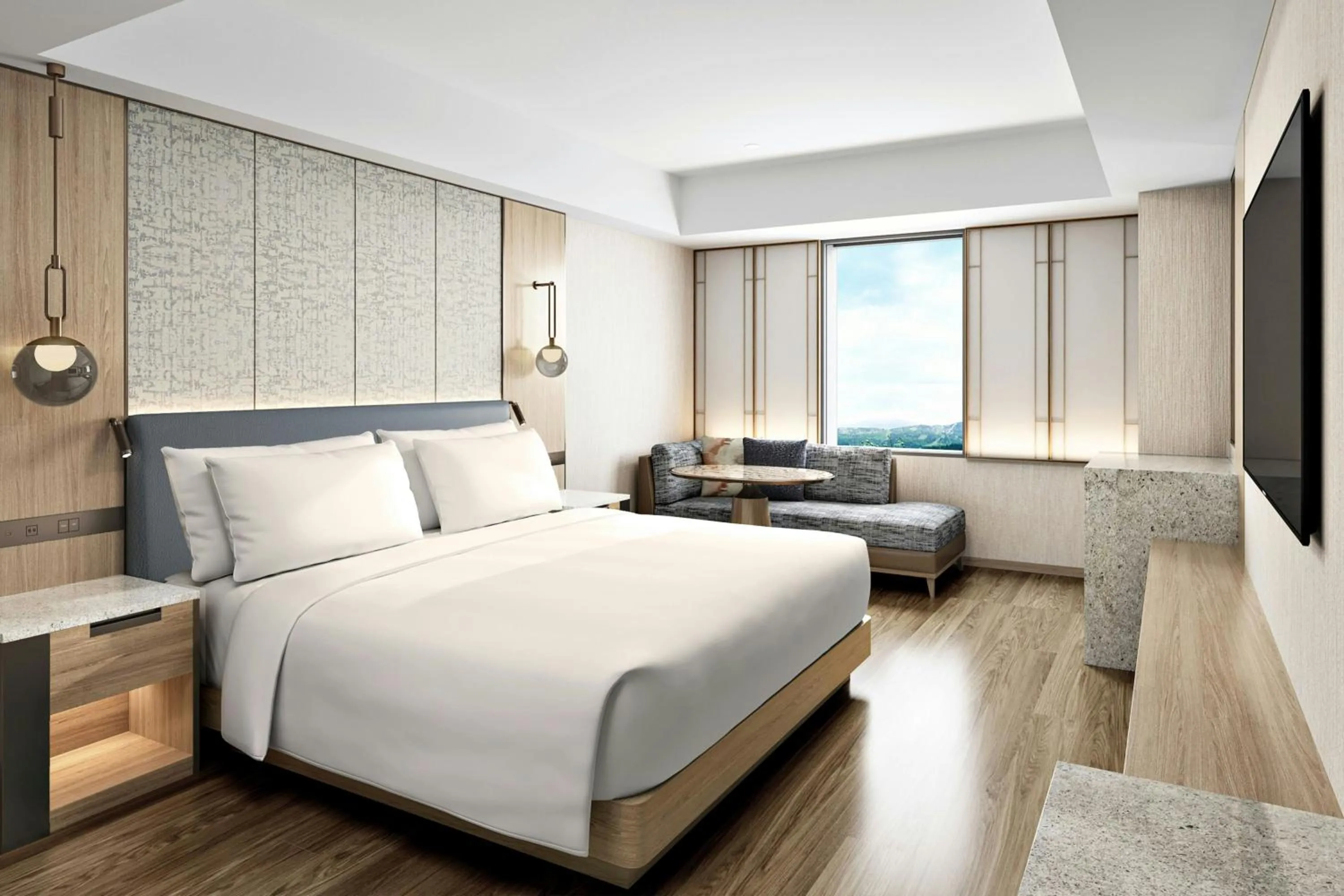 Photo of the whole room, Bed in Kobe Marriott Hotel