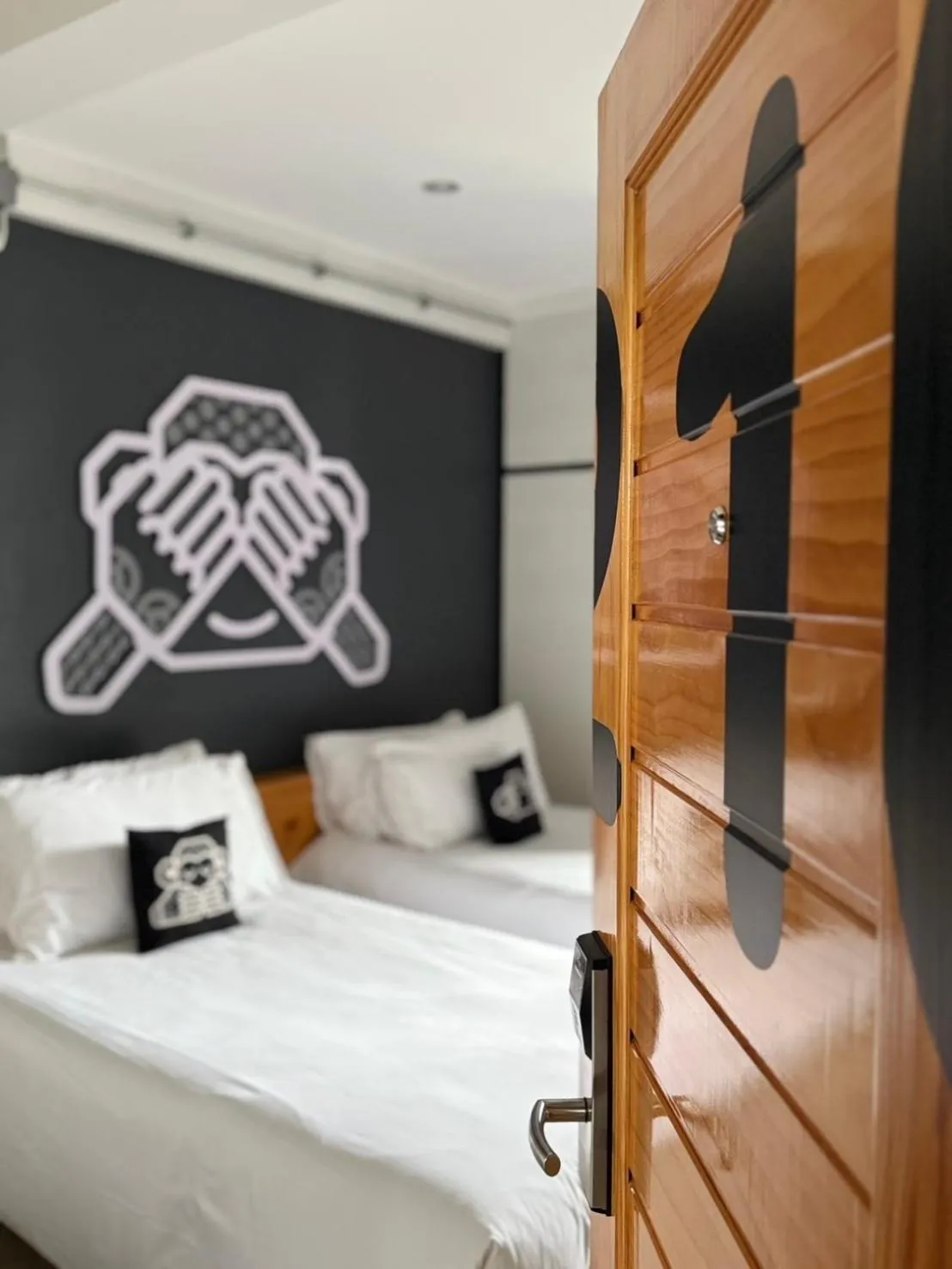 Bed in Blu Monkey Hotel Surat Thani