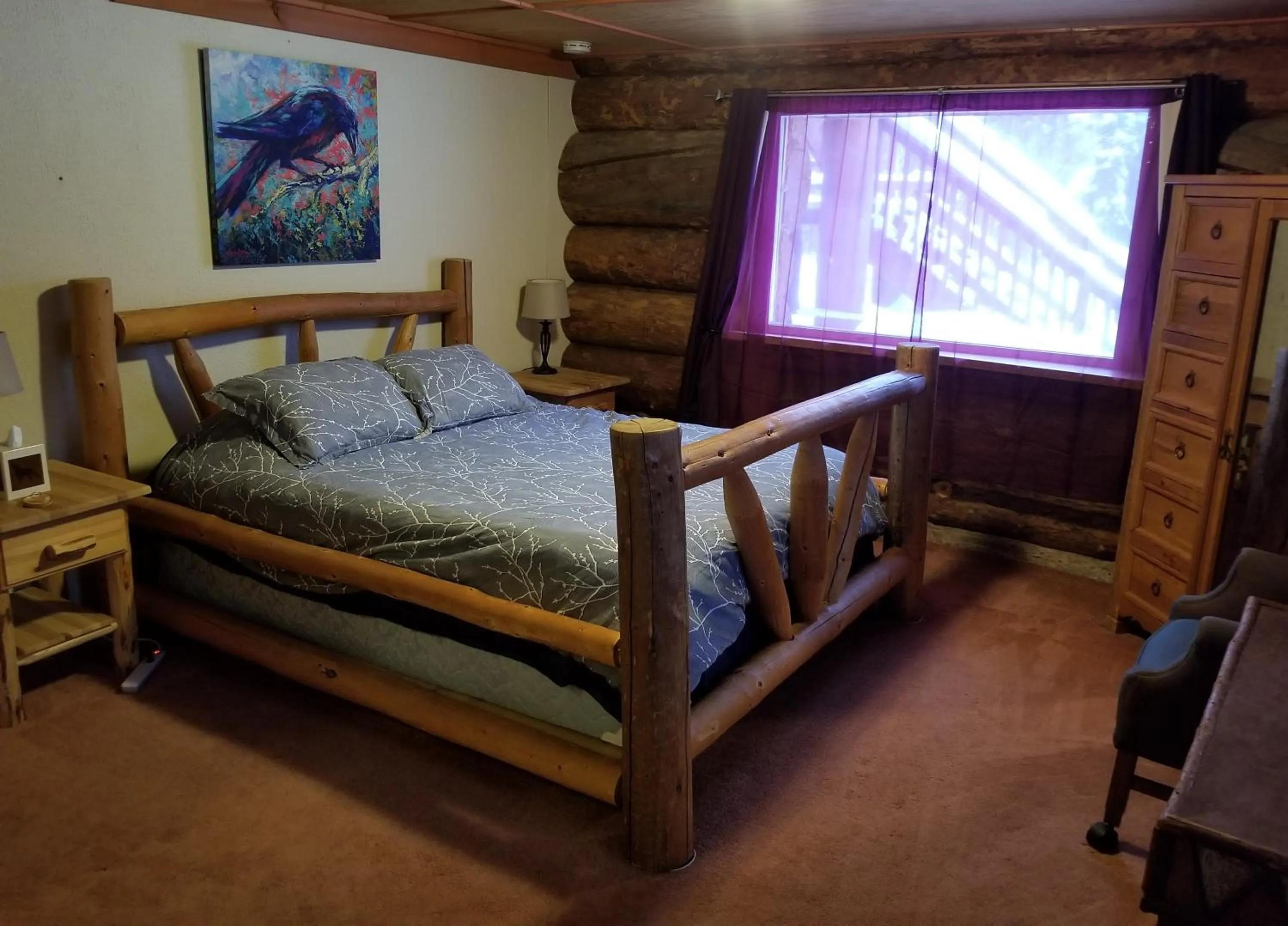 Bed in Northern Sky Lodge