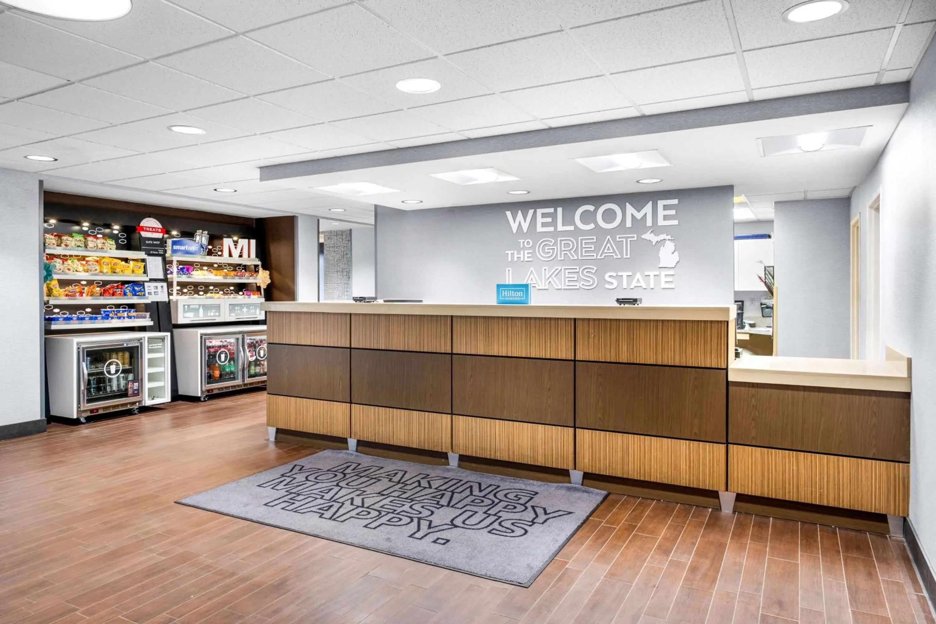 Lobby or reception in Hampton Inn Grand Rapids/North