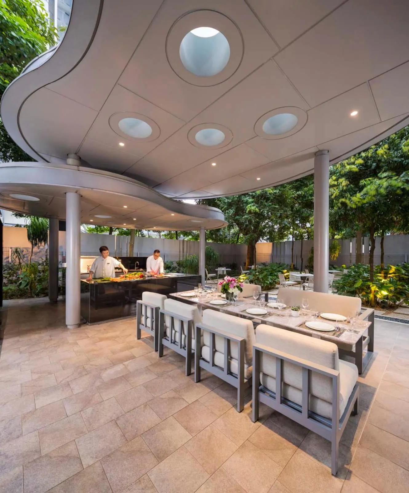 BBQ facilities in Fraser Residence Orchard Singapore