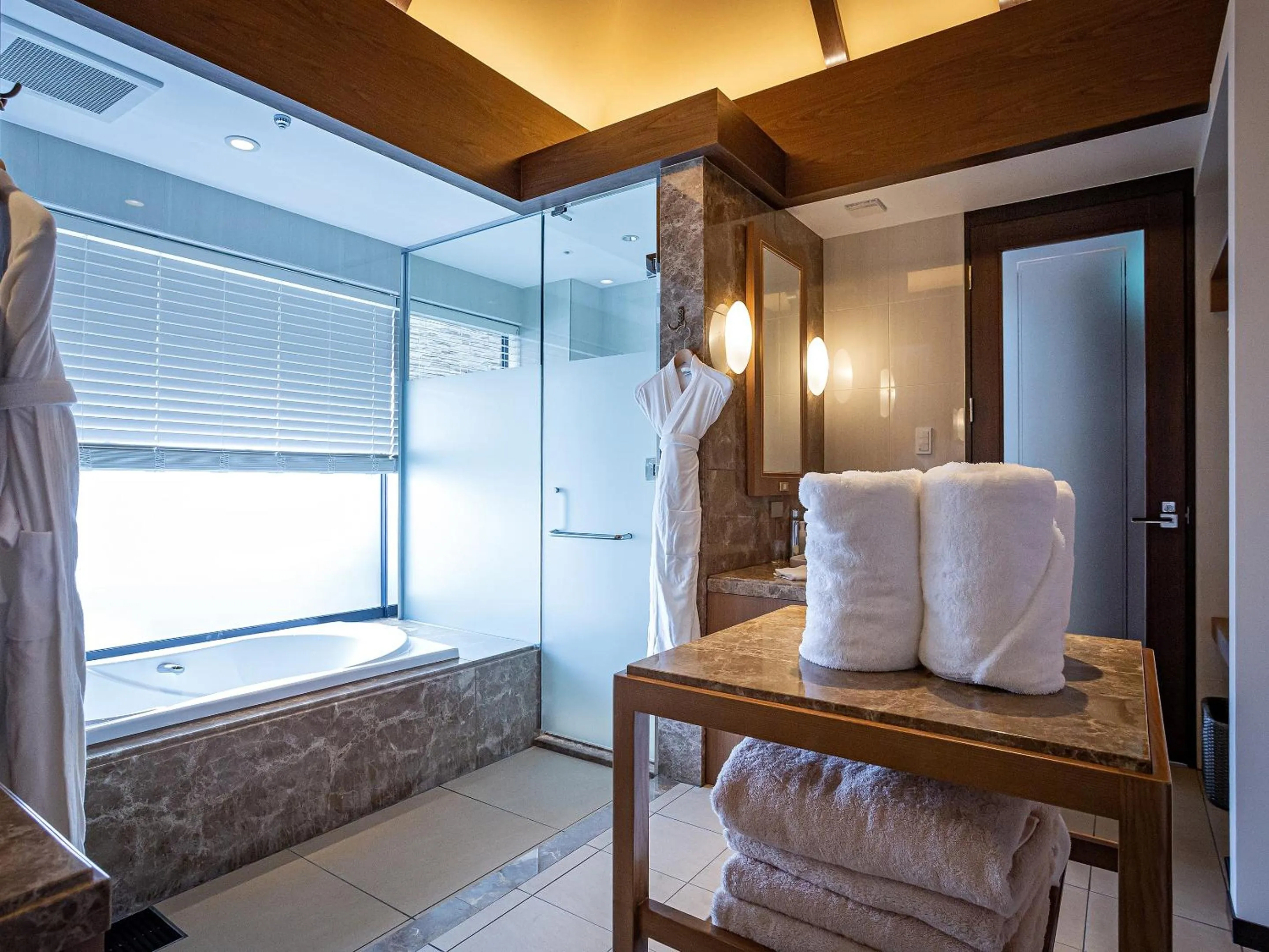 Bathroom, Bed in Okinawa EXES Naha