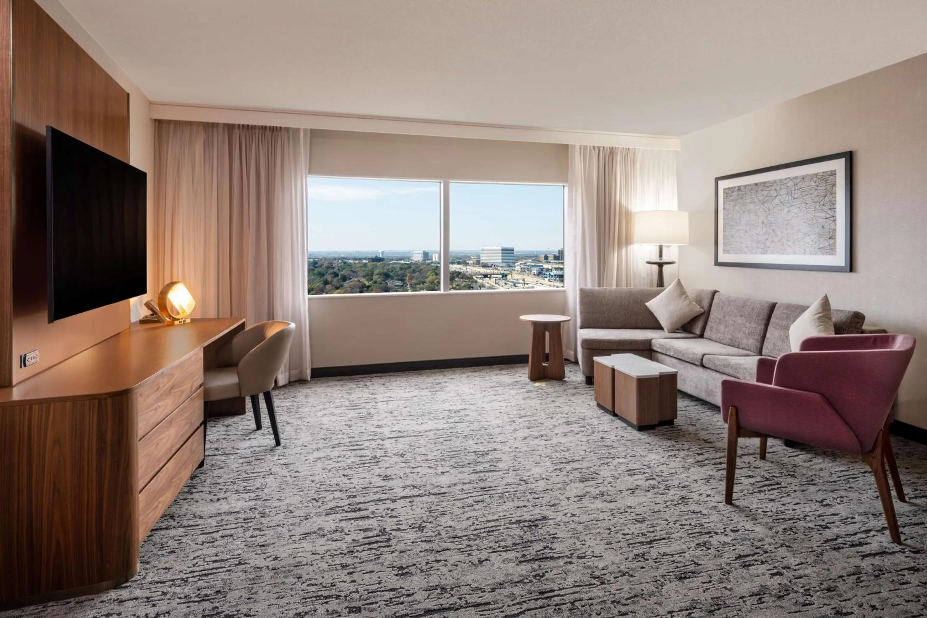 Living room in Hilton Dallas Lincoln Centre by the Galleria