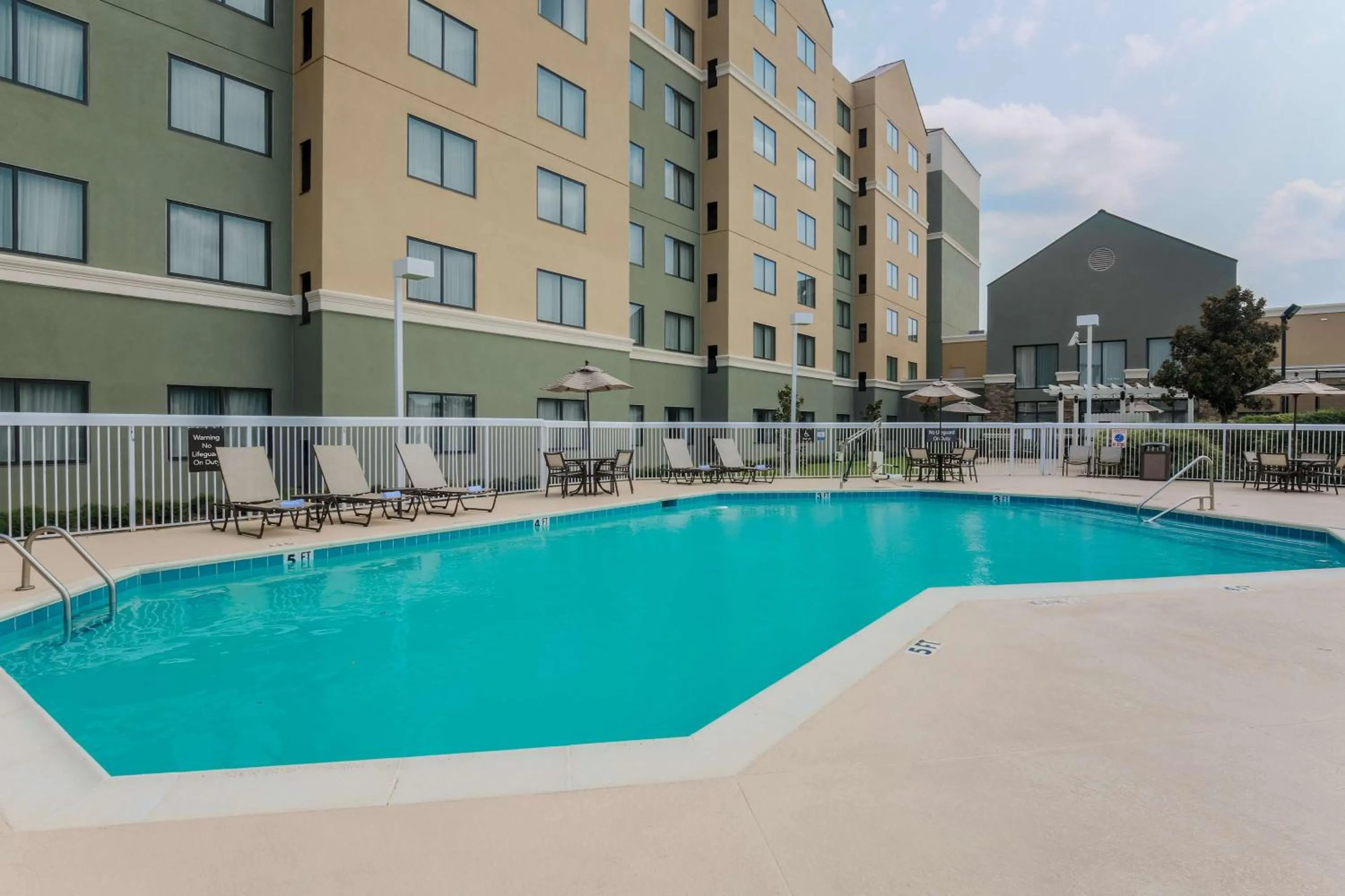 Pool view in Homewood Suites by Hilton Ft. Worth-North at Fossil Creek