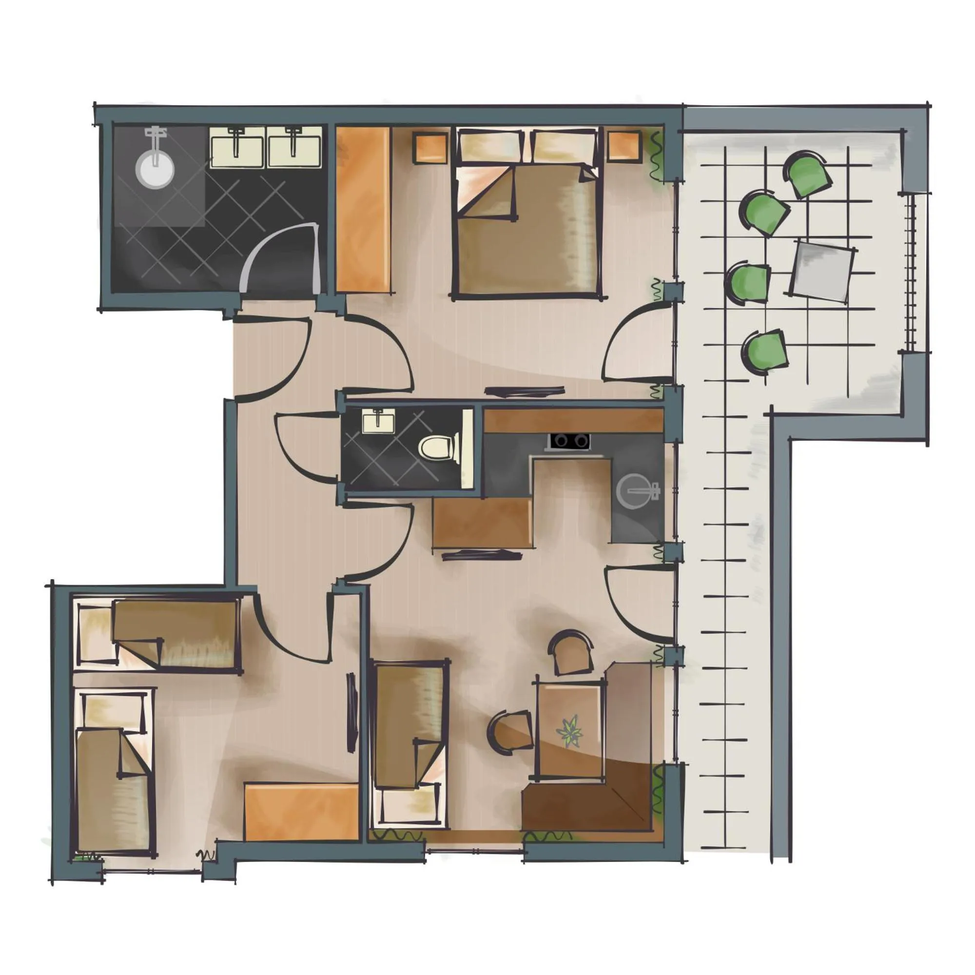 Floor plan in Waidmannsruh Appartements