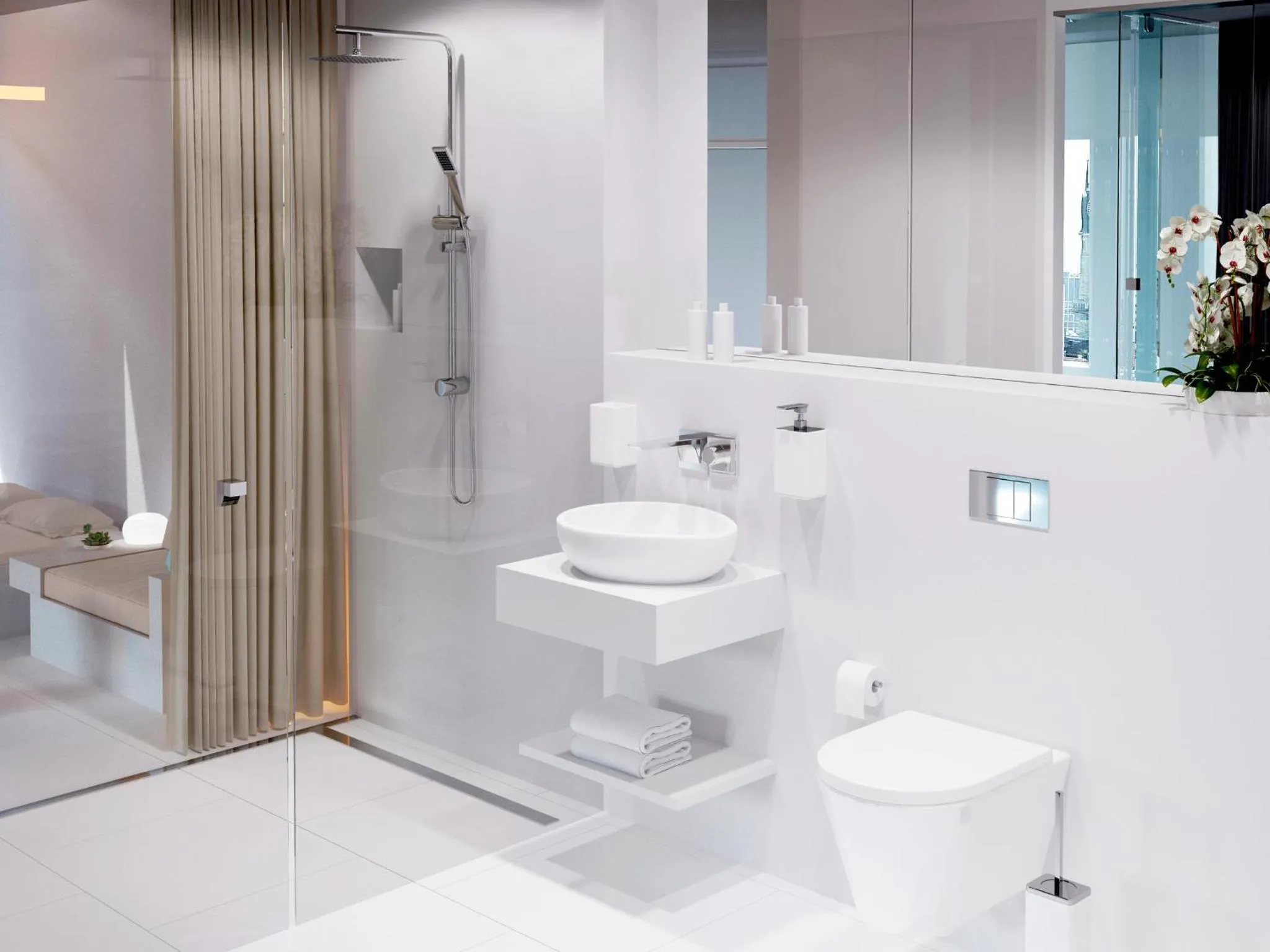 Bathroom in VISIONAPARTMENTS Militärstrasse - contactless check-in