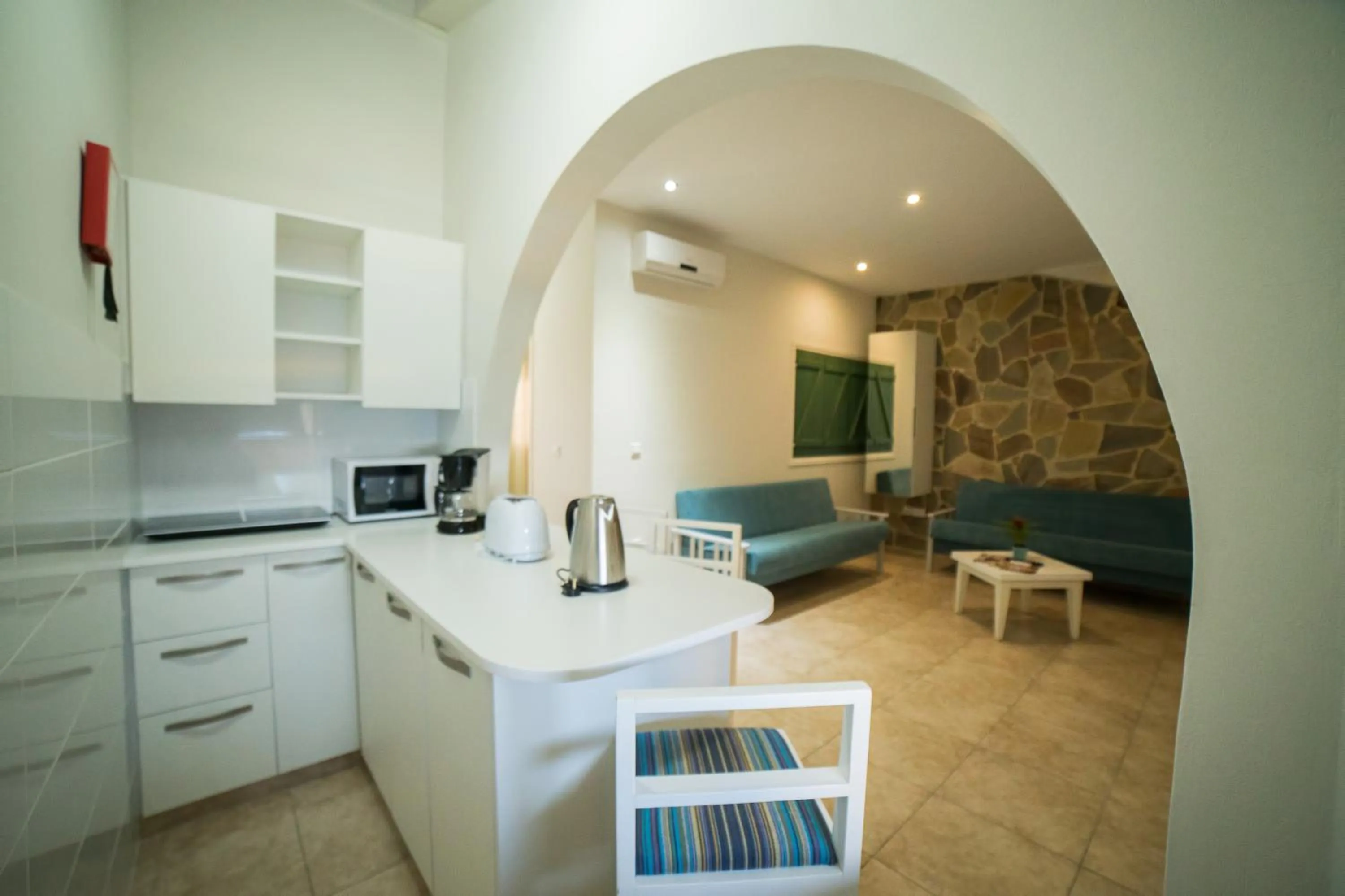 Kitchen or kitchenette in MyroAndrou Beach Hotel Apartments