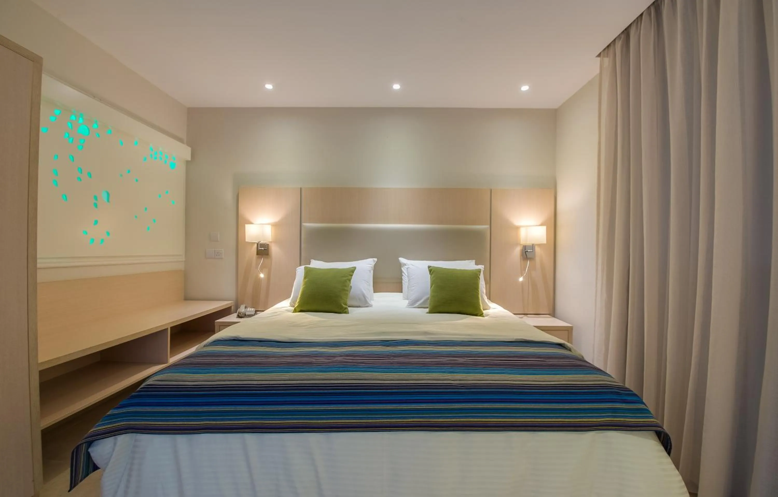 Bedroom, Bed in MyroAndrou Beach Hotel Apartments