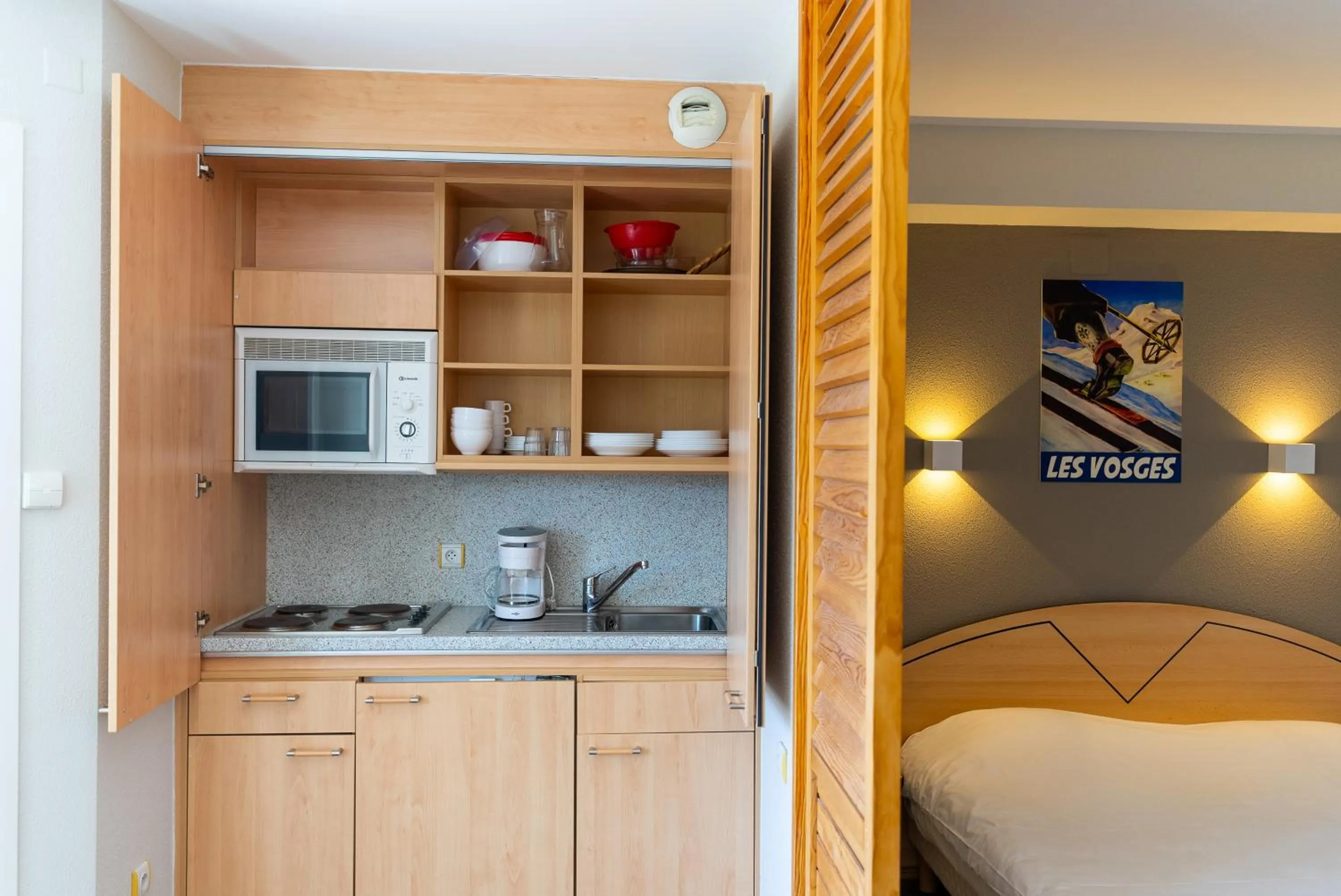 Coffee/tea facilities, Bed in Azureva Bussang