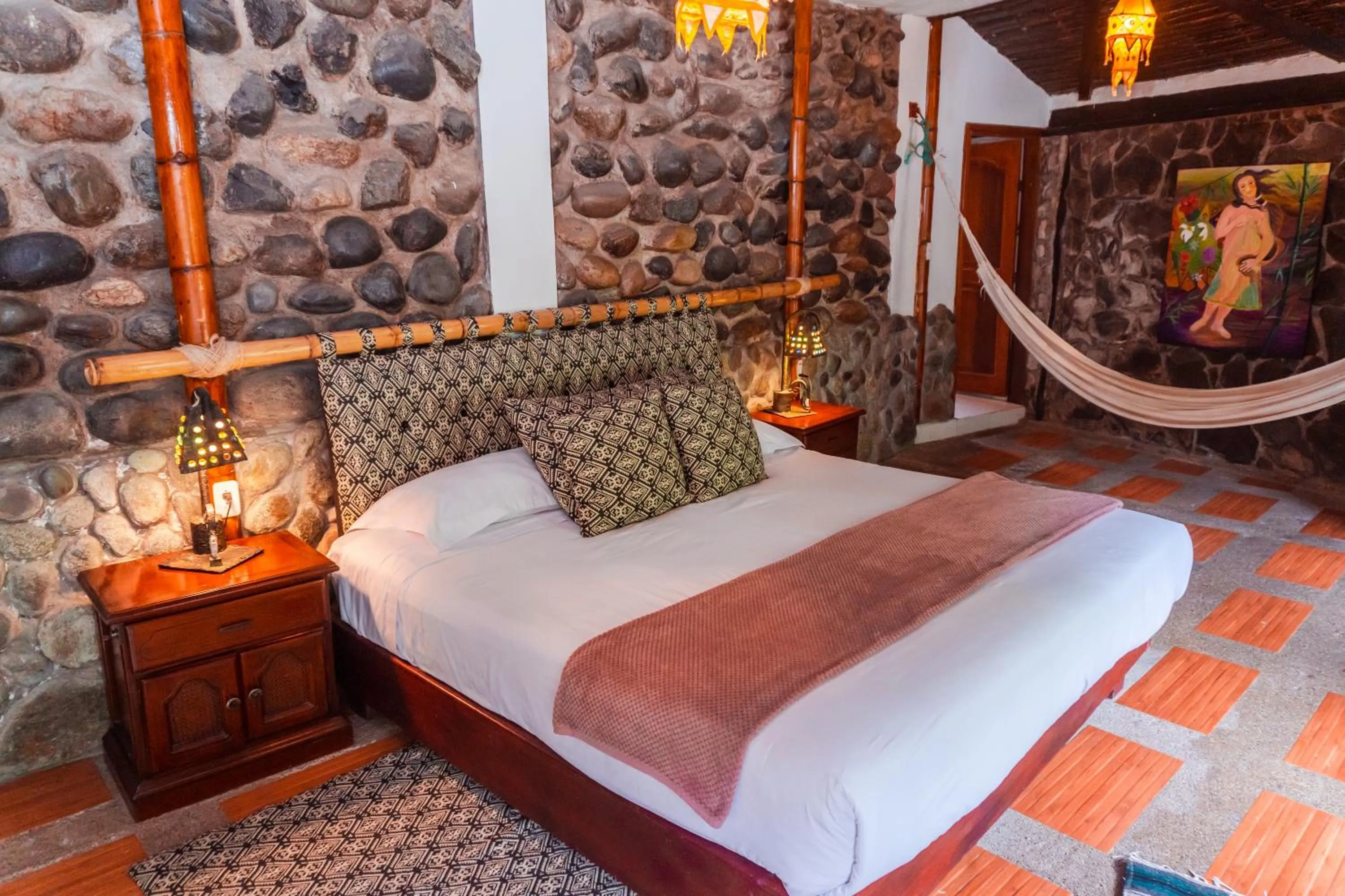 Bed in Spa Hosteria Miramelindo