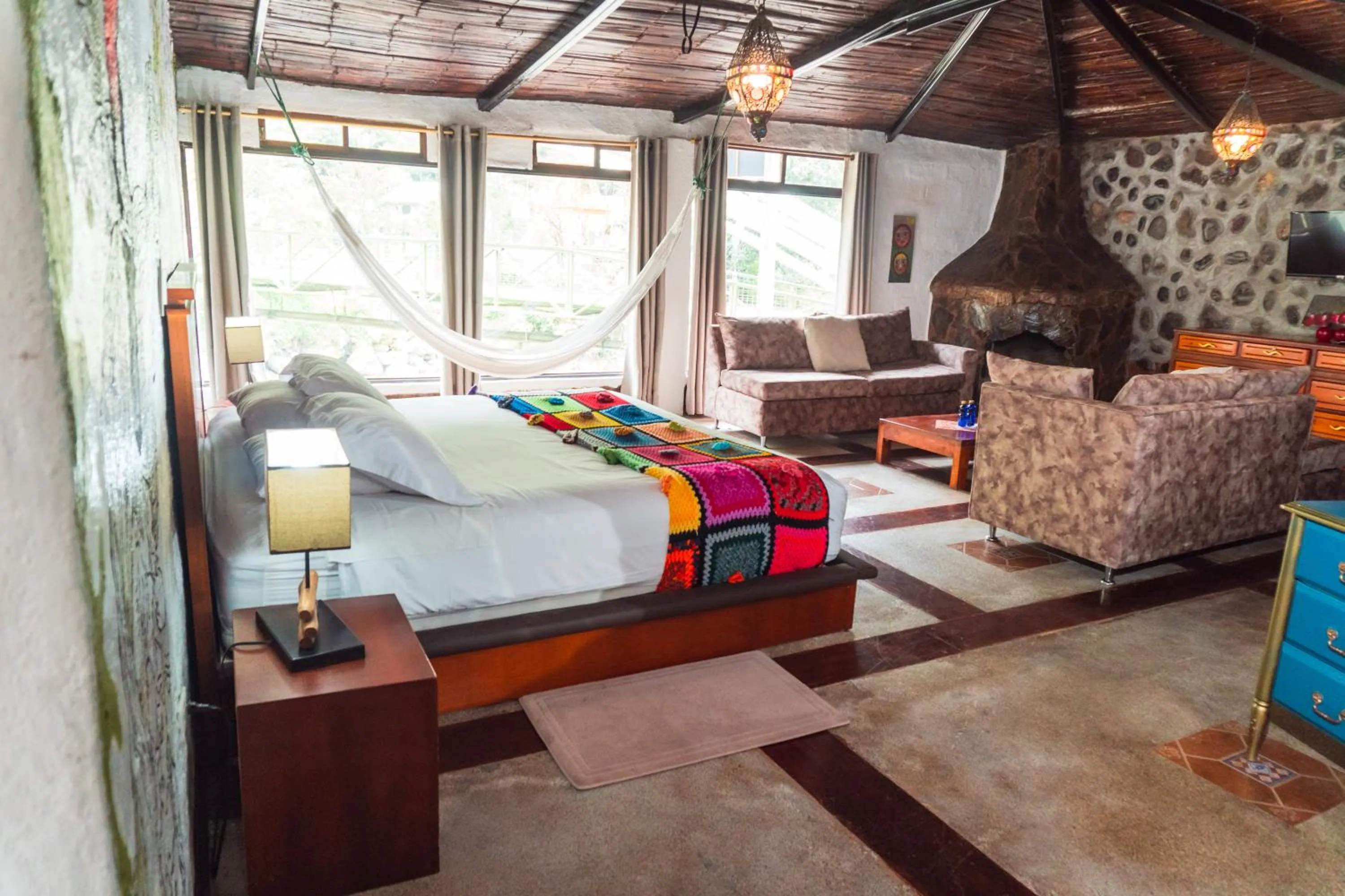 Bed in Spa Hosteria Miramelindo