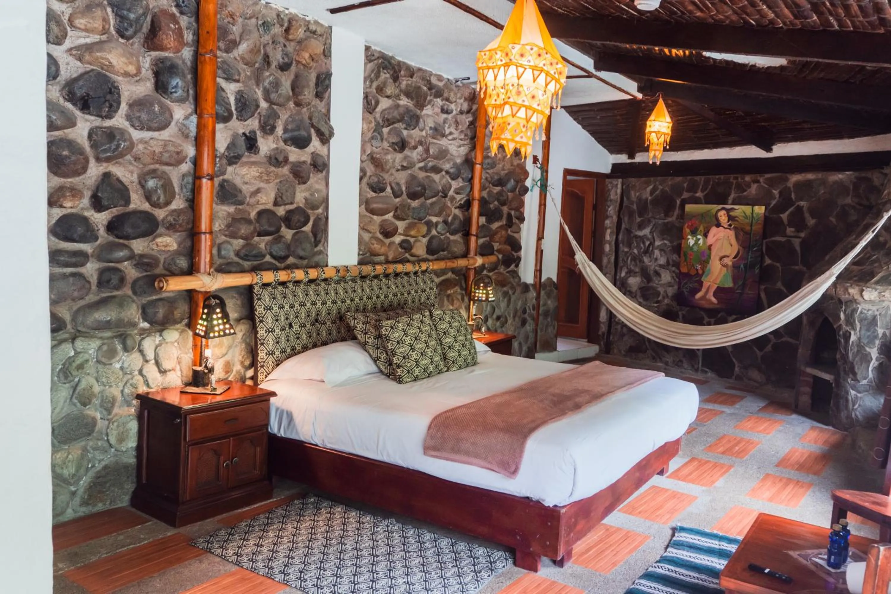 Bed in Spa Hosteria Miramelindo