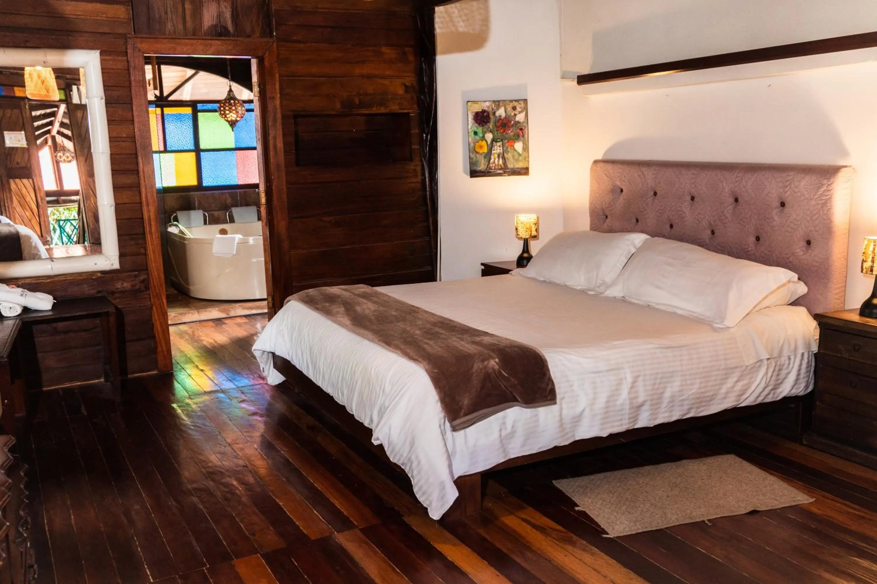 Bed in Spa Hosteria Miramelindo