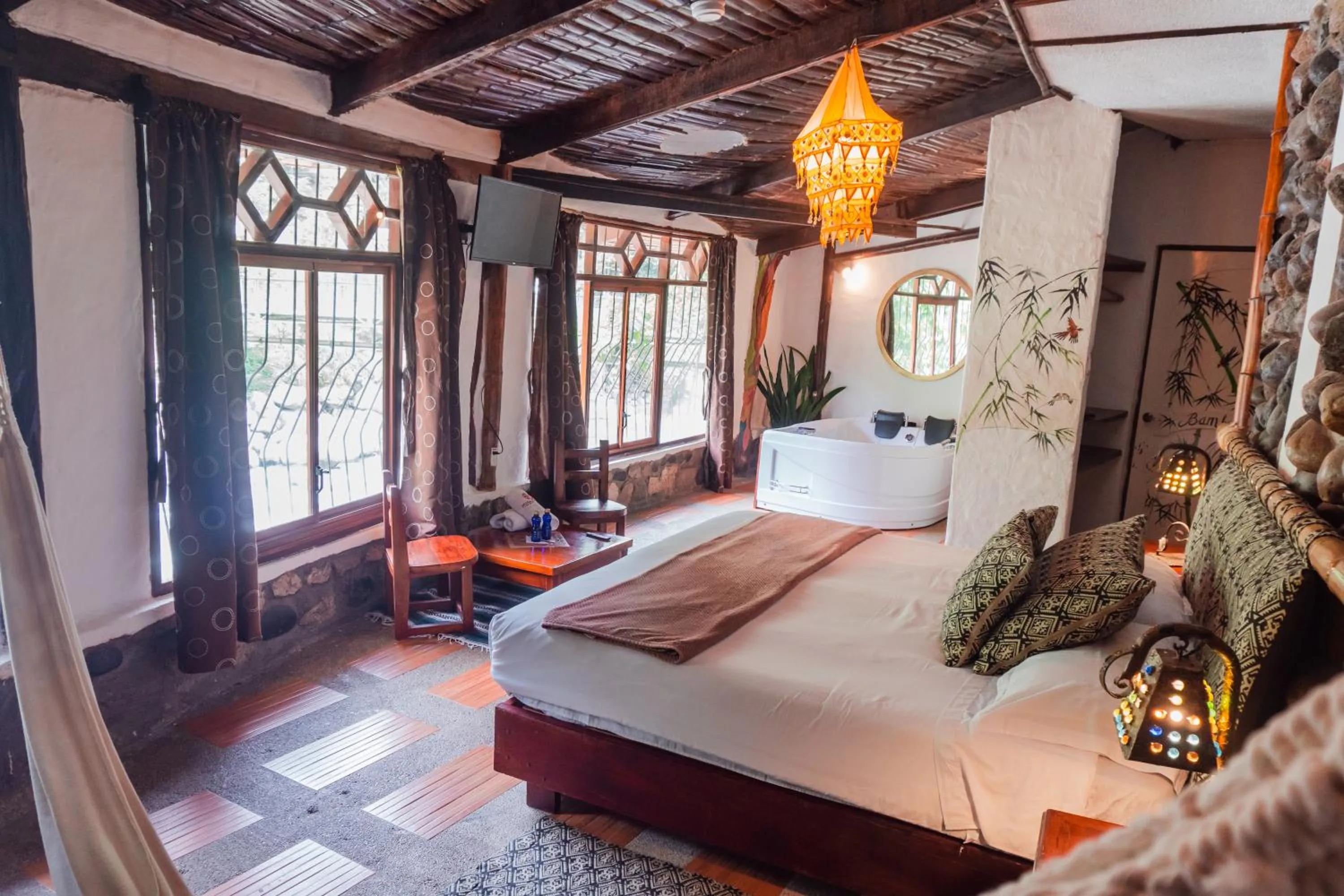 Bed in Spa Hosteria Miramelindo