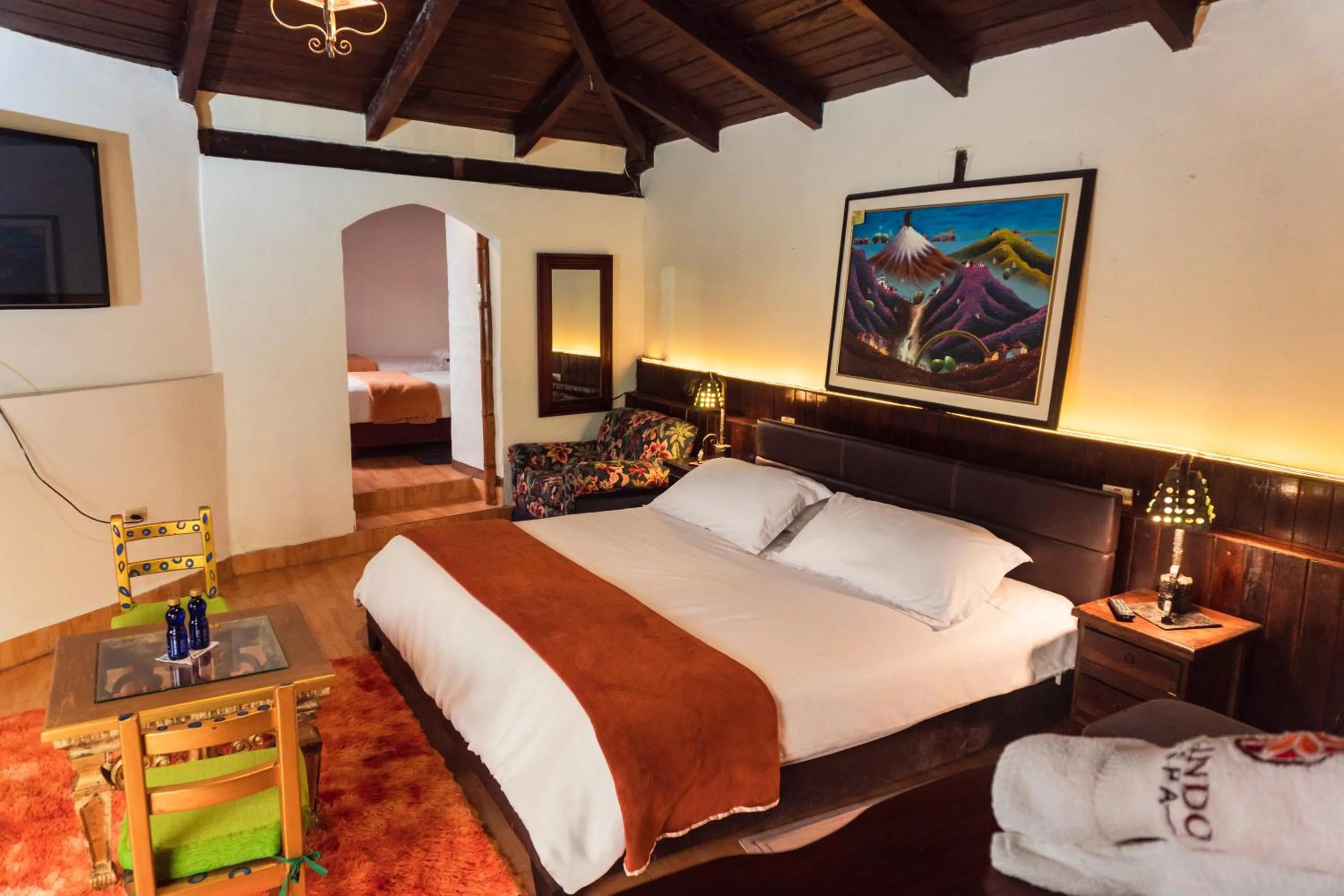 Bed in Spa Hosteria Miramelindo