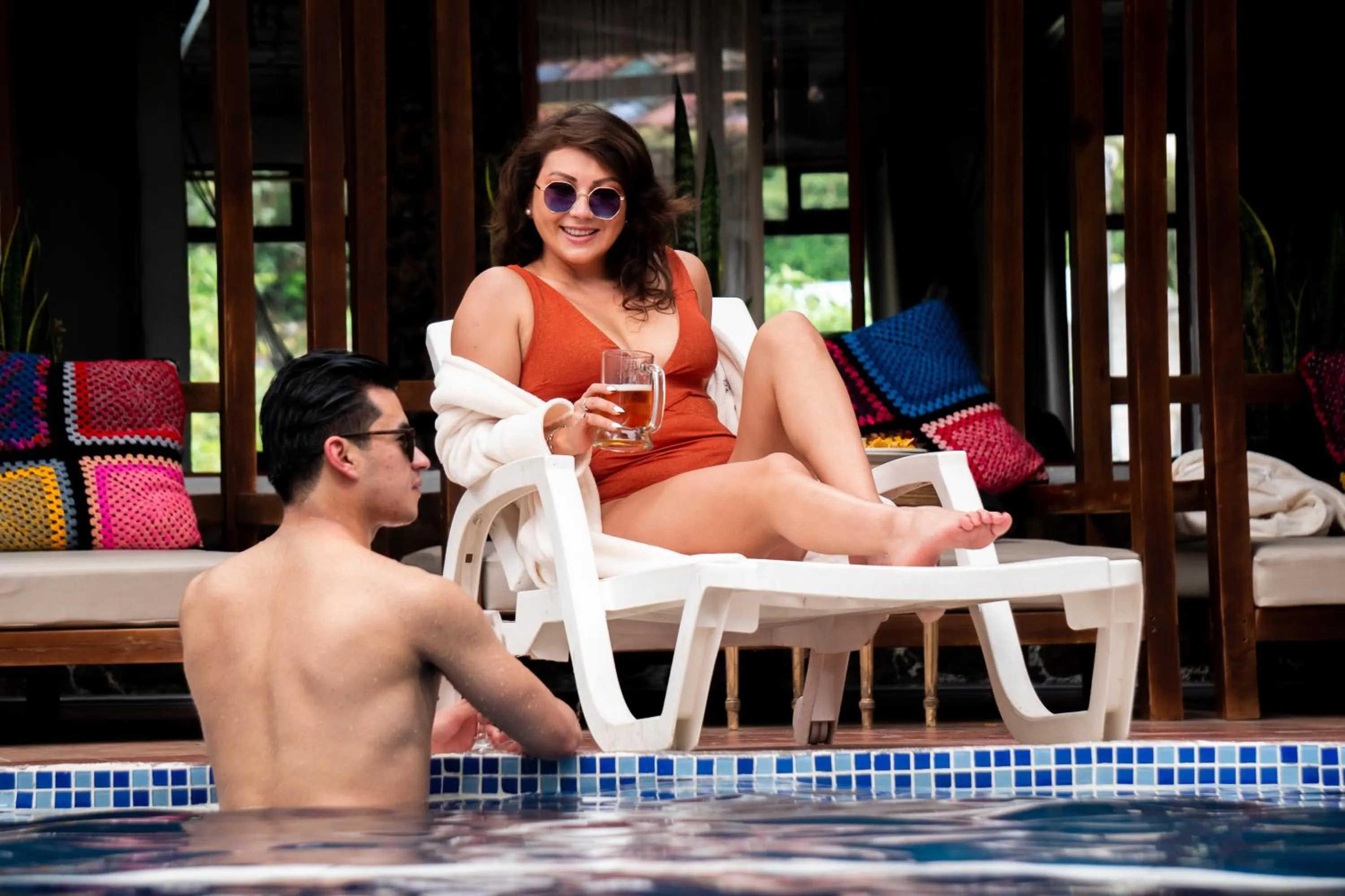 Hot Tub in Spa Hosteria Miramelindo